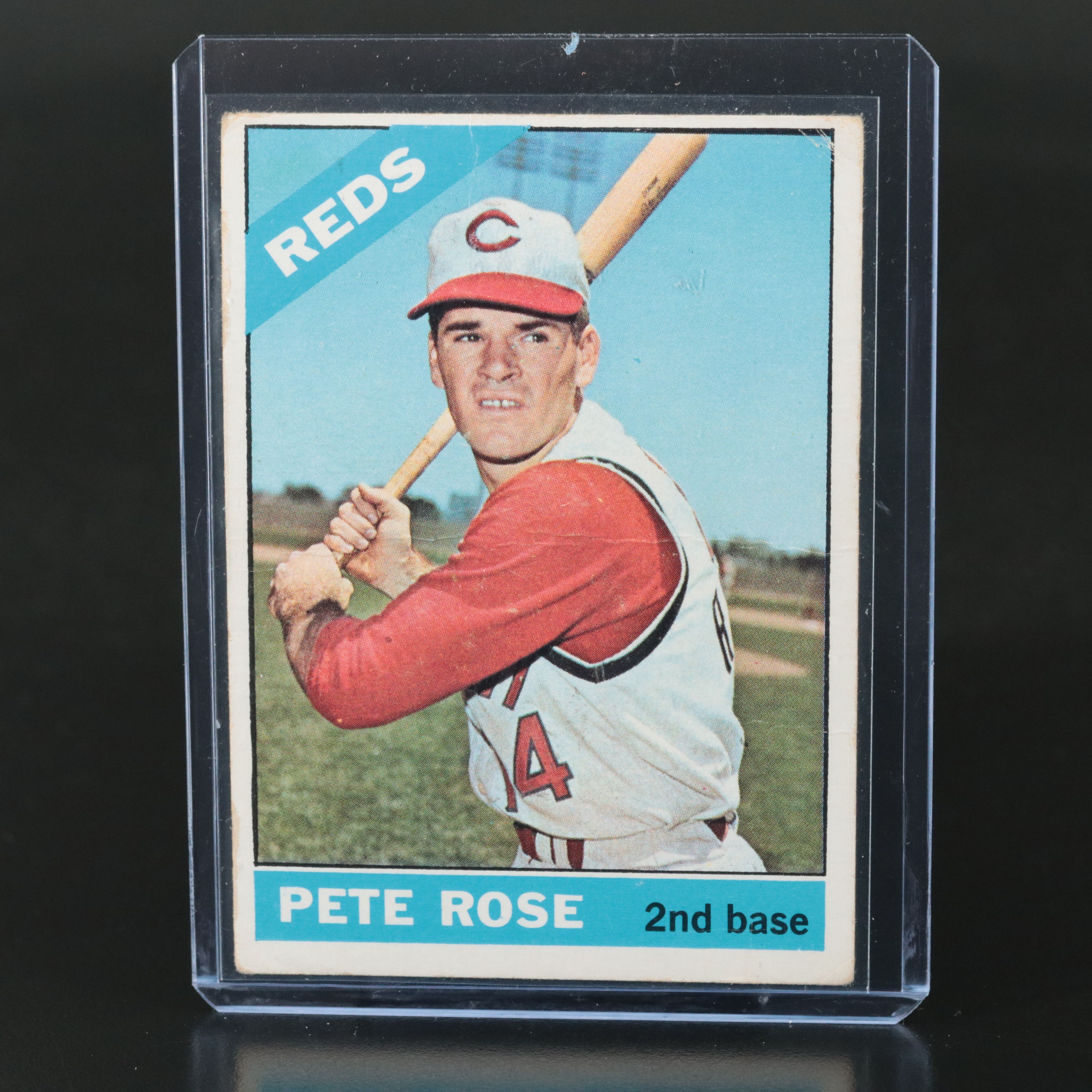 1966 Topps Pete Rose Cincinnati Reds Baseball Card