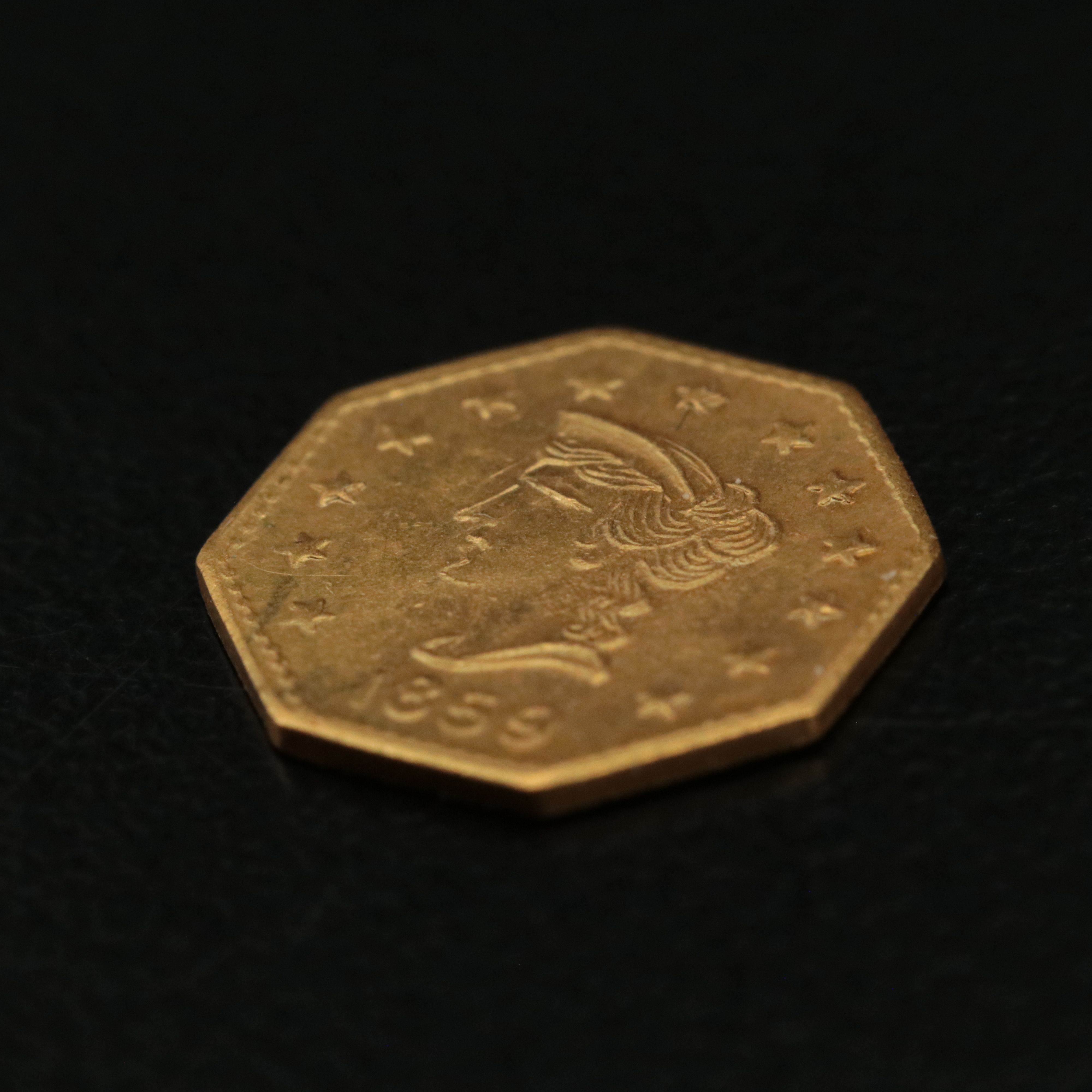 1859 Souvenir California Fractional Gold Coin (THERE IS NO GOLD IN THIS COIN)