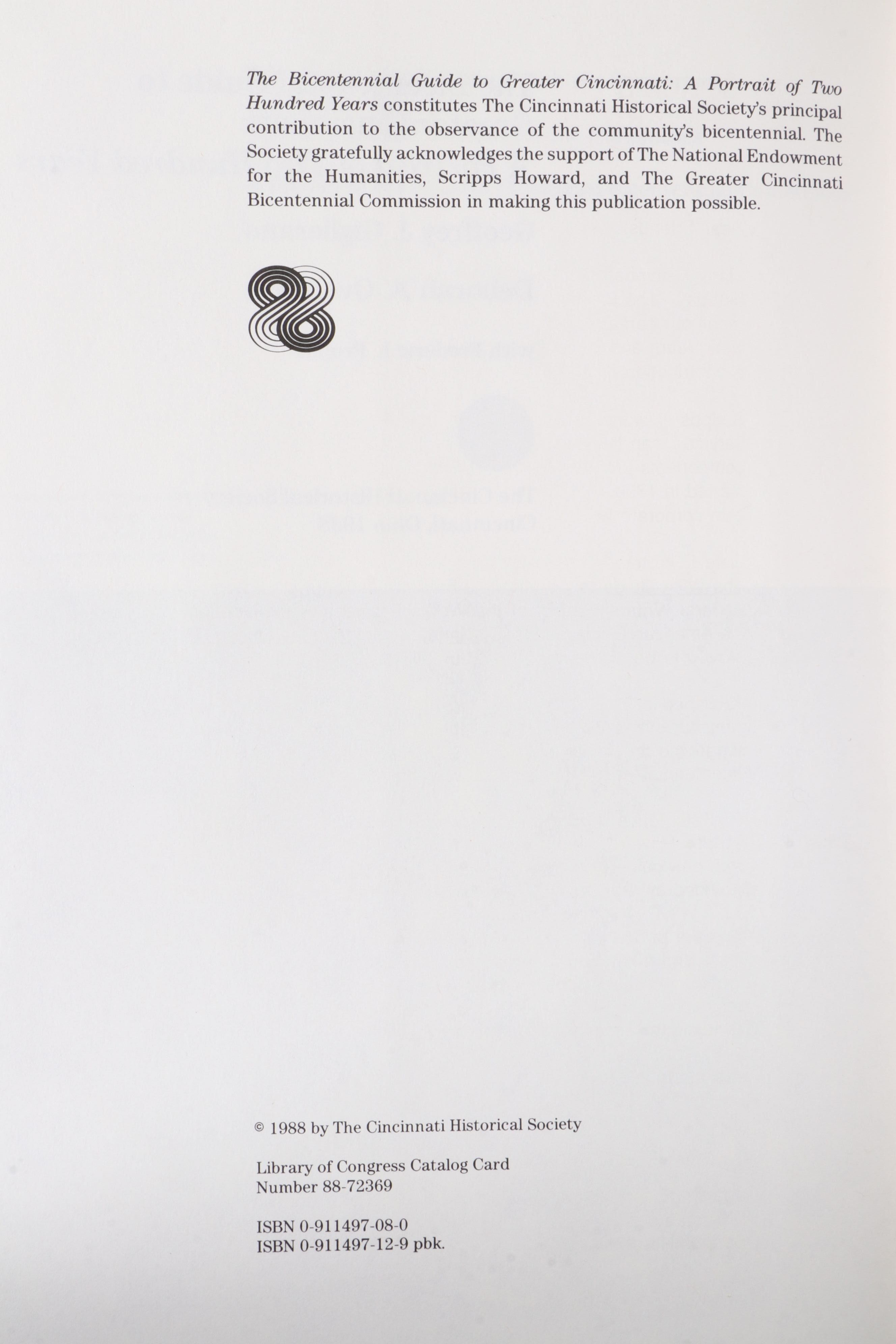 "The Bicentennial Guide to Greater Cincinnati" with More Books