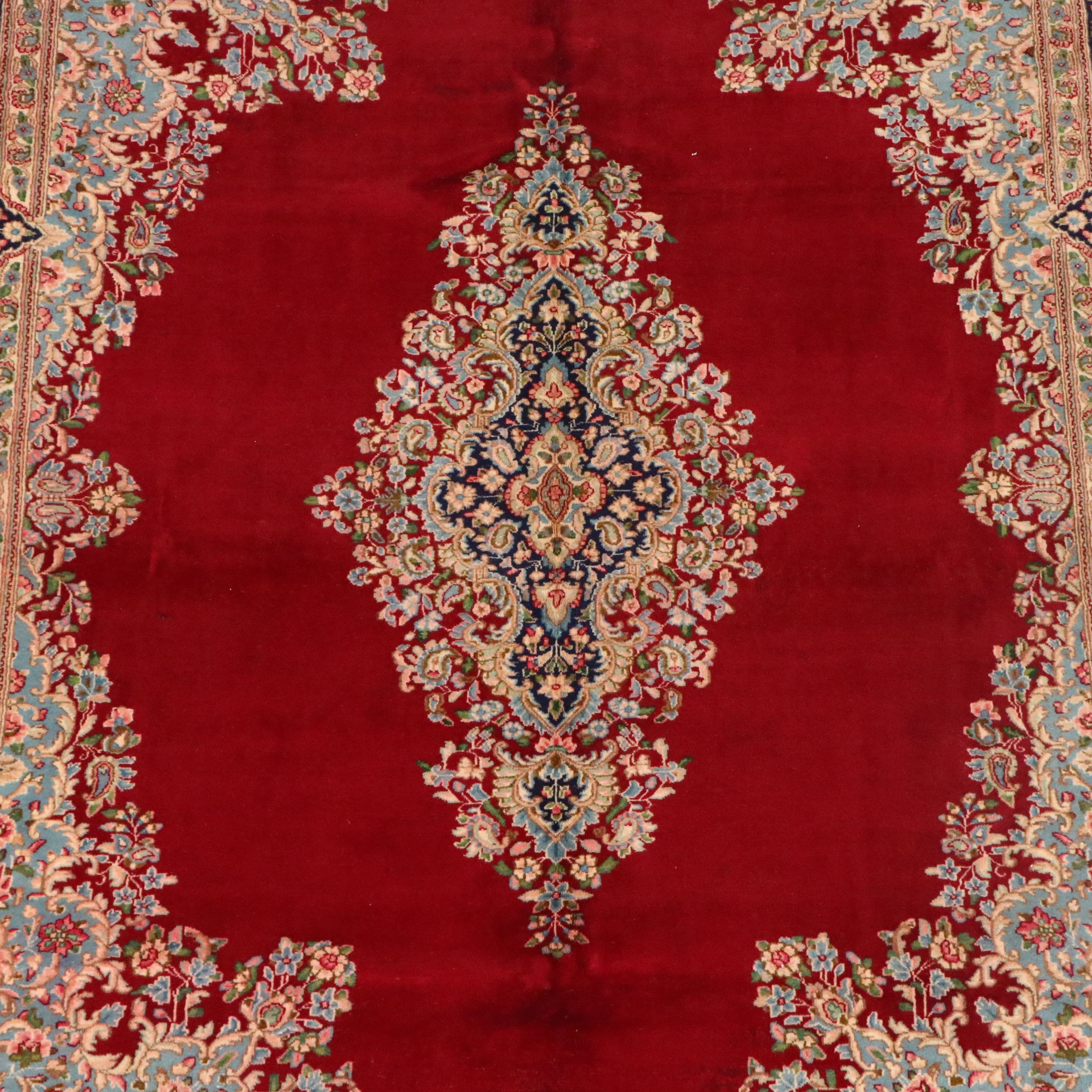 6'10 x 9'6 Hand-Knotted Persian Kerman Area Rug
