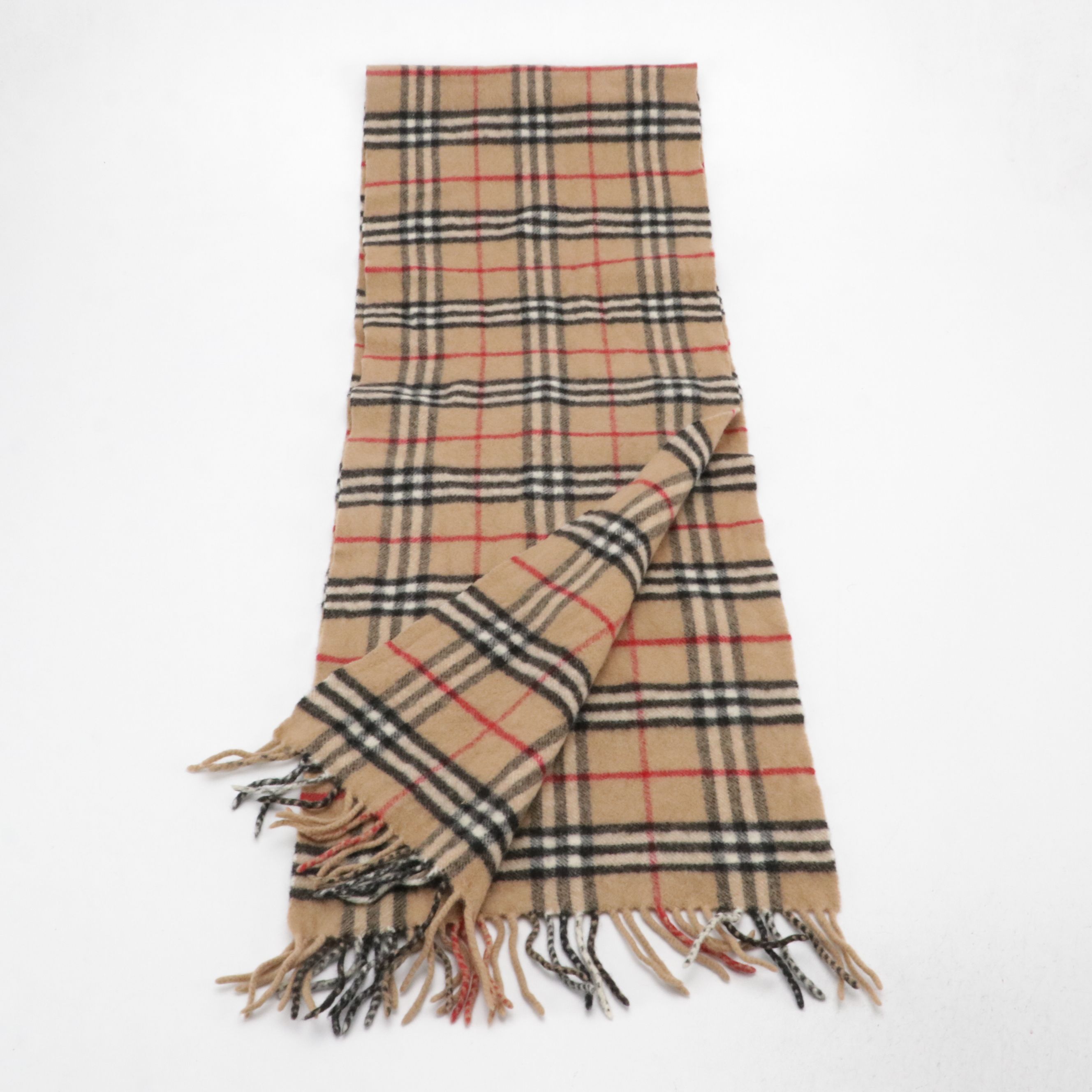 Burberrys House Check Lambswool Fringe Scarf