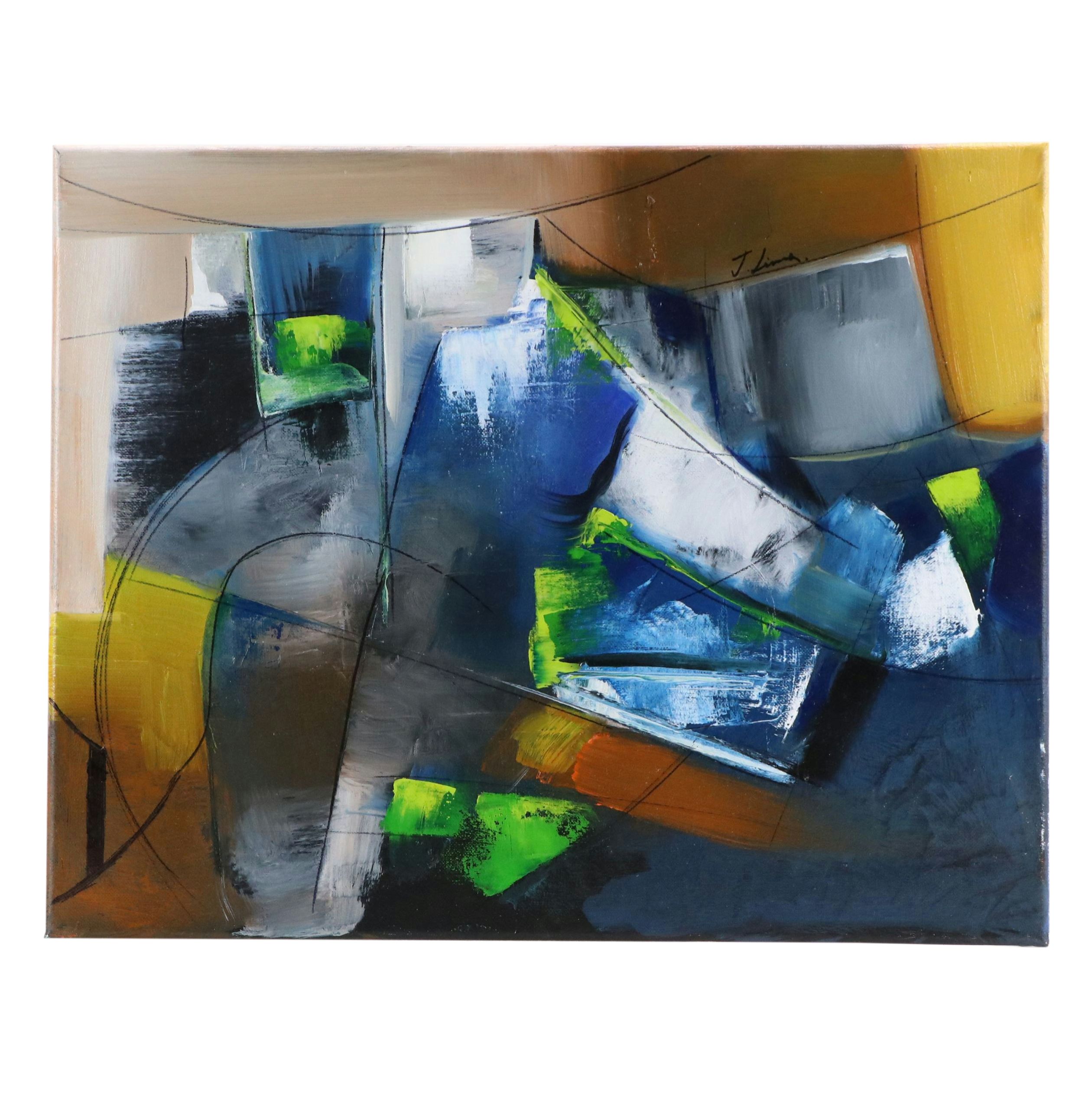 José Lima Modern Abstract Oil Painting, 2022