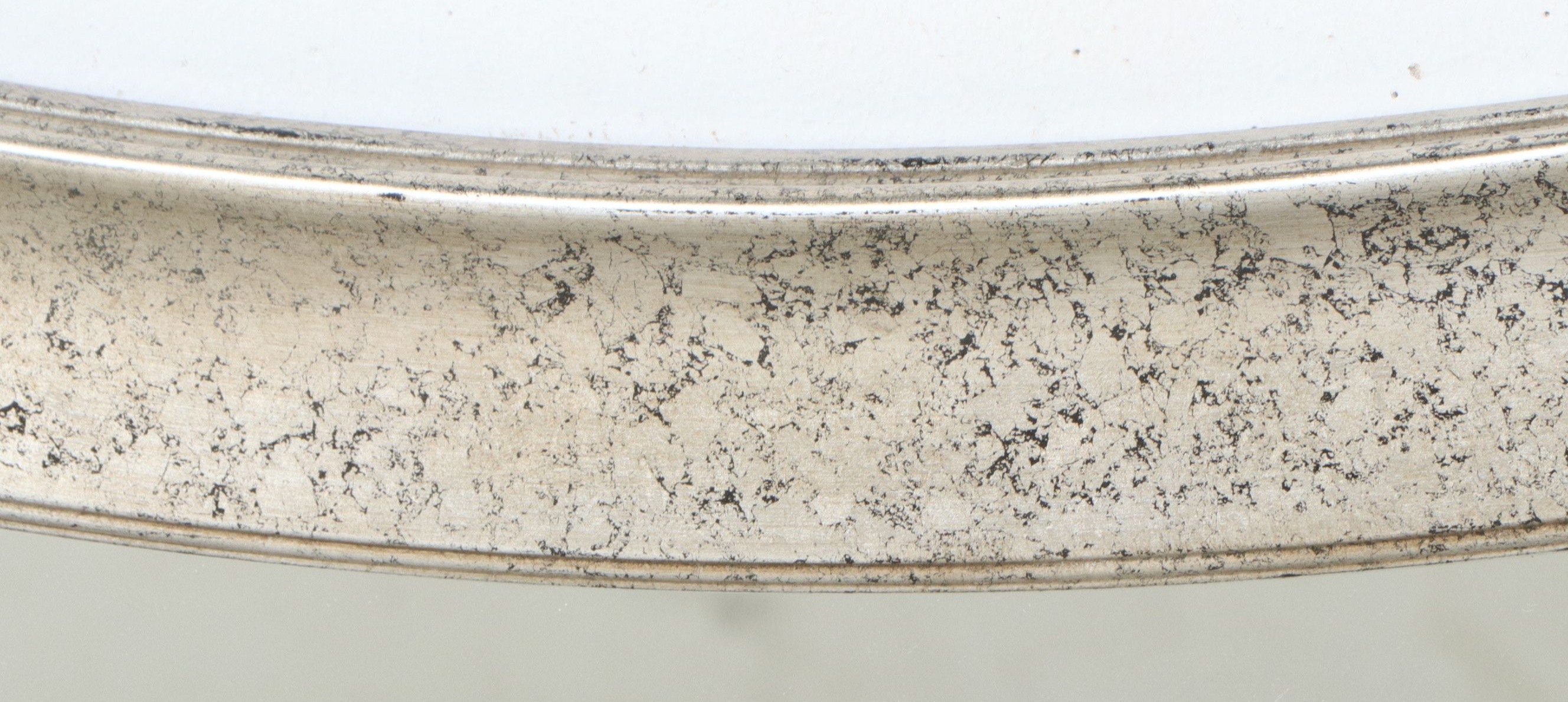 Distressed Silver Finished Hour Glass Mirror