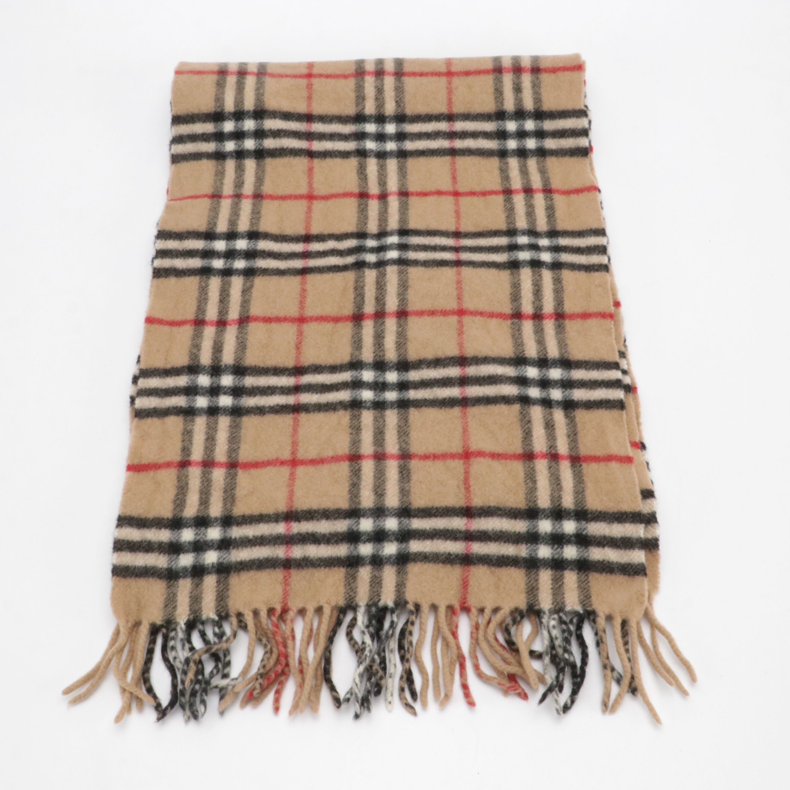 Burberrys House Check Lambswool Fringe Scarf