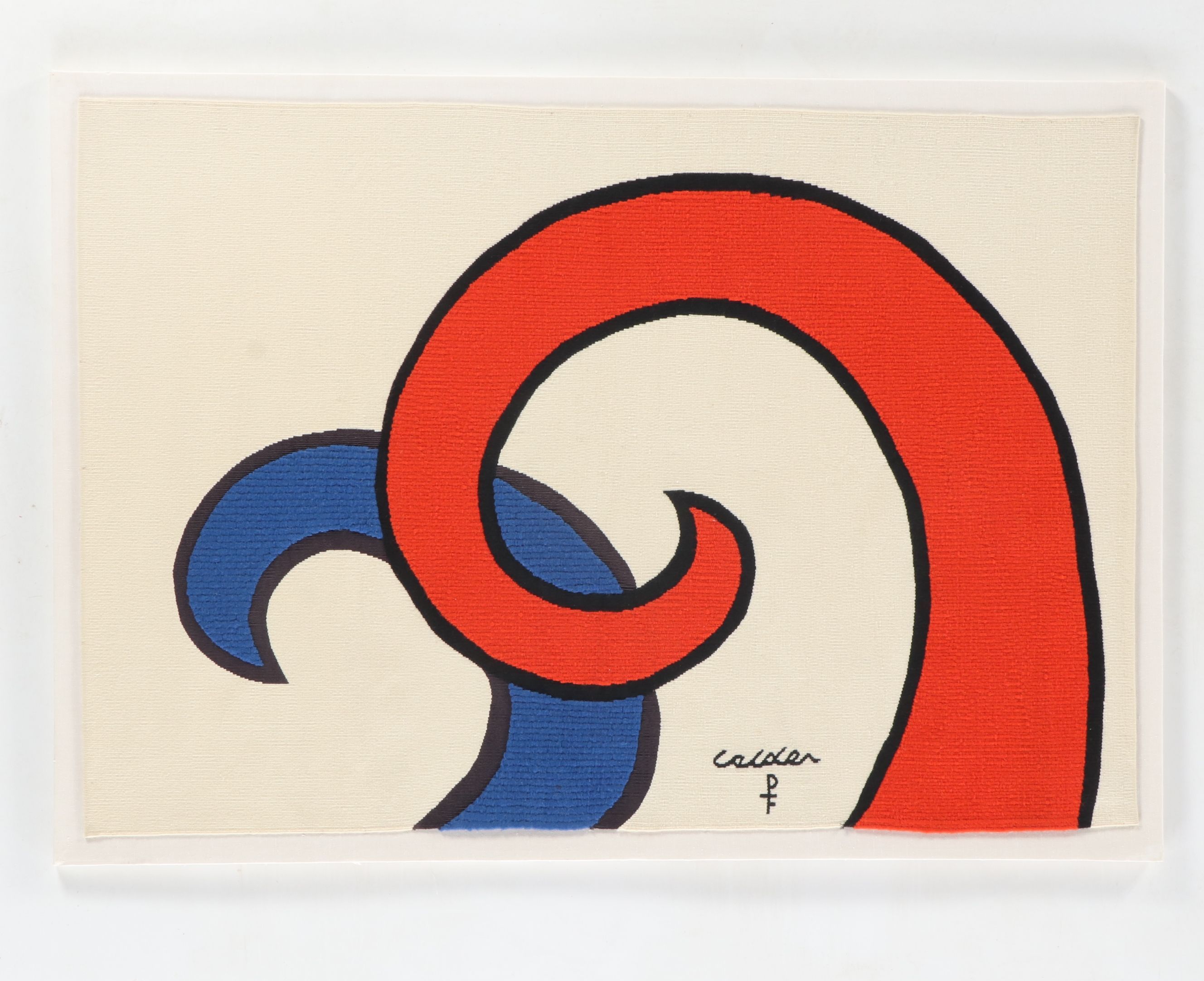 After Alexander Calder Wool Tapestry "Les Vagues," 1975