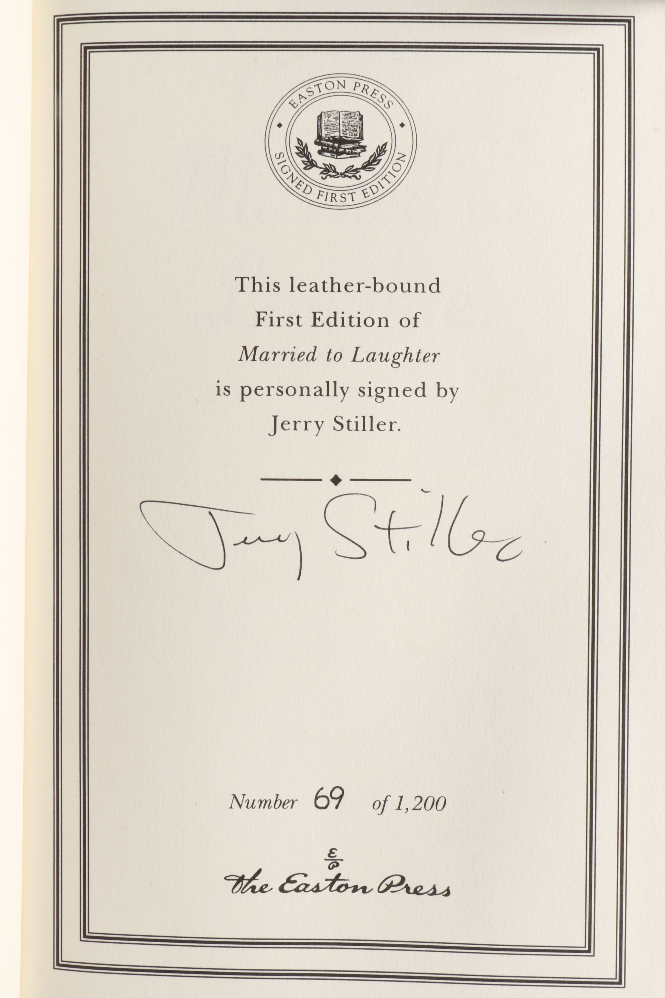Easton Press Signed First Edition Books Featuring "Married to Laughter"