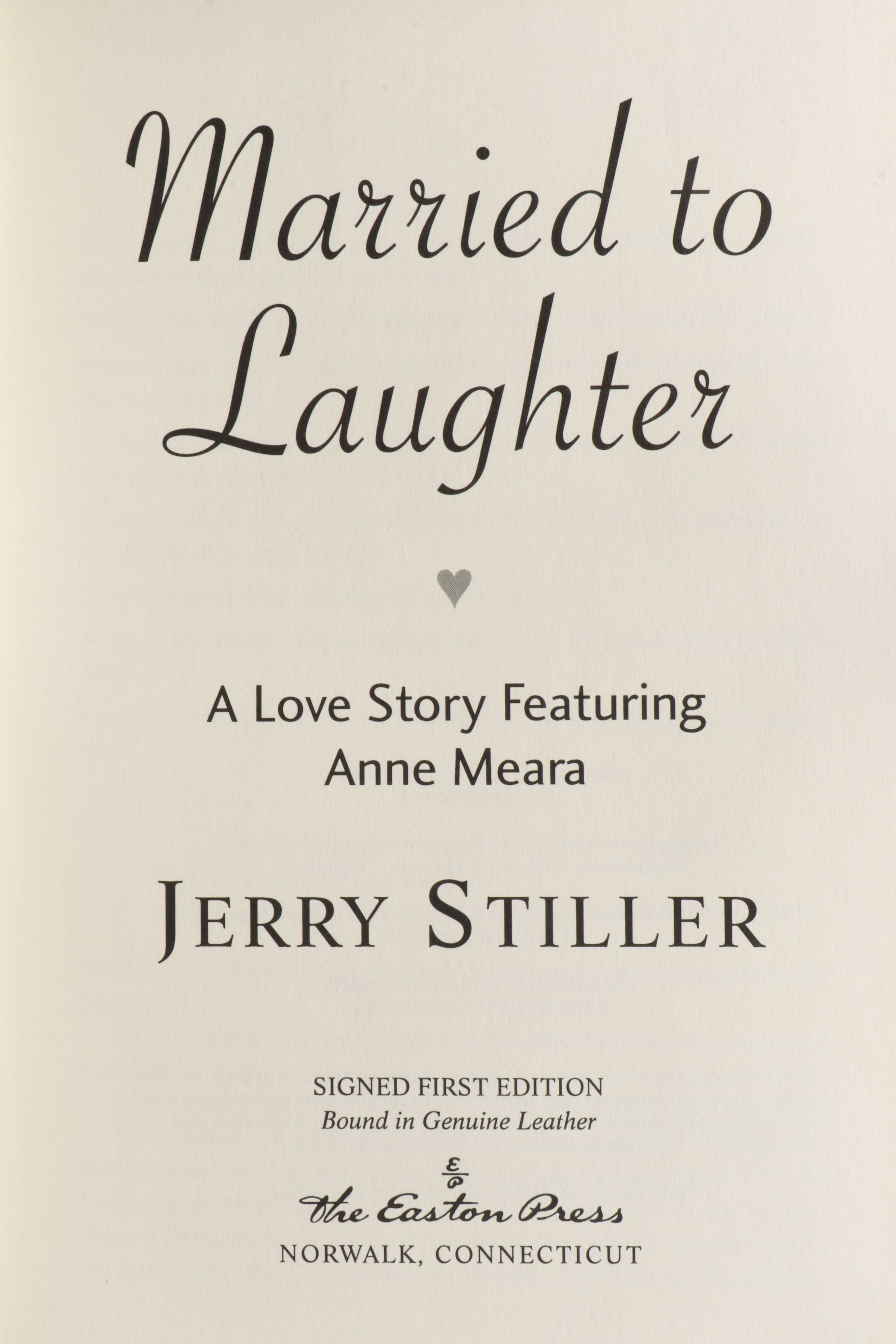 Easton Press Signed First Edition Books Featuring "Married to Laughter"