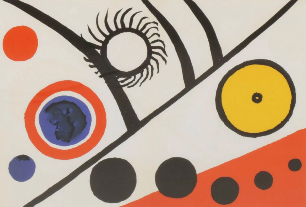 Alexander Calder Double-Page Color Lithograph for "Derrière le Miroir," 1976