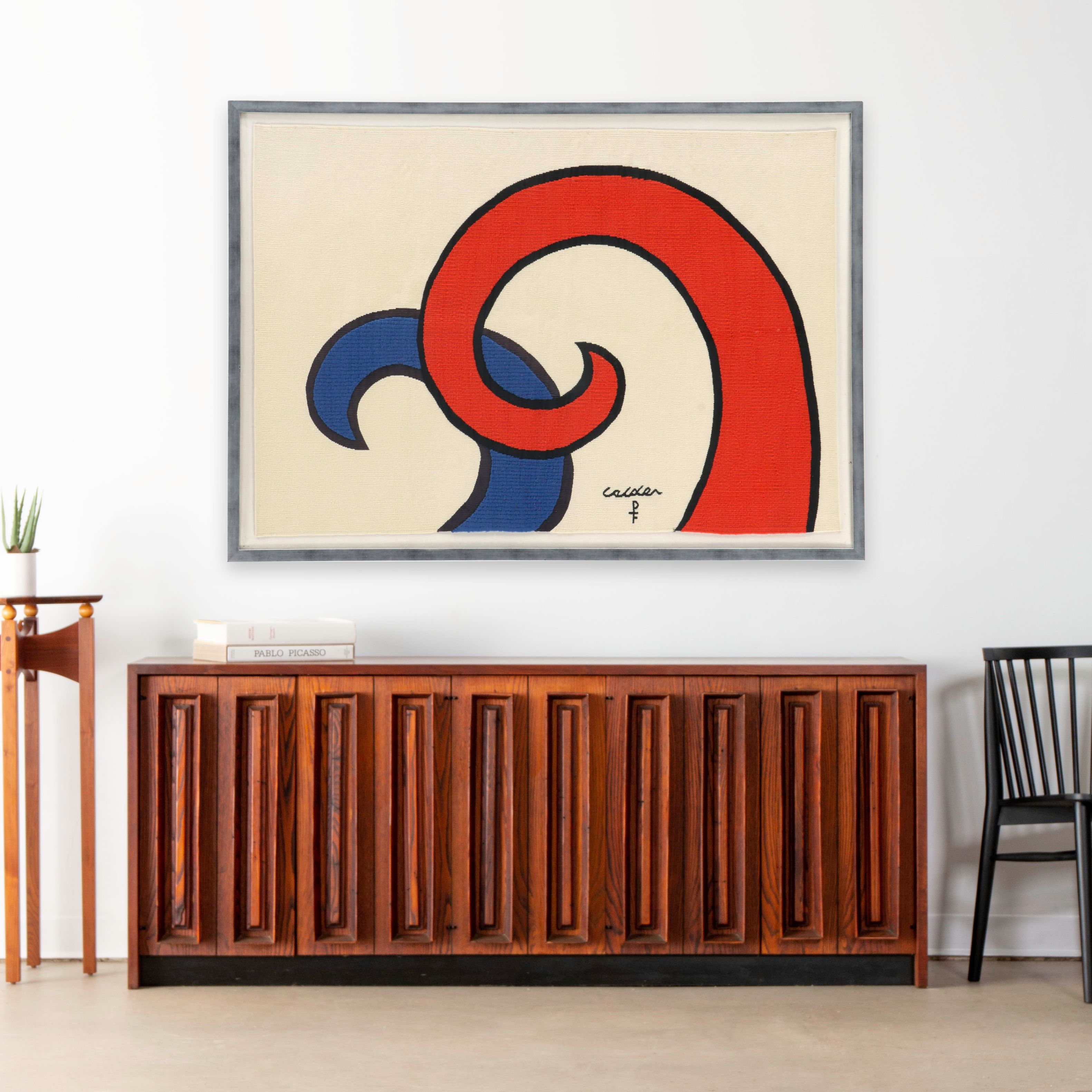 After Alexander Calder Wool Tapestry "Les Vagues," 1975