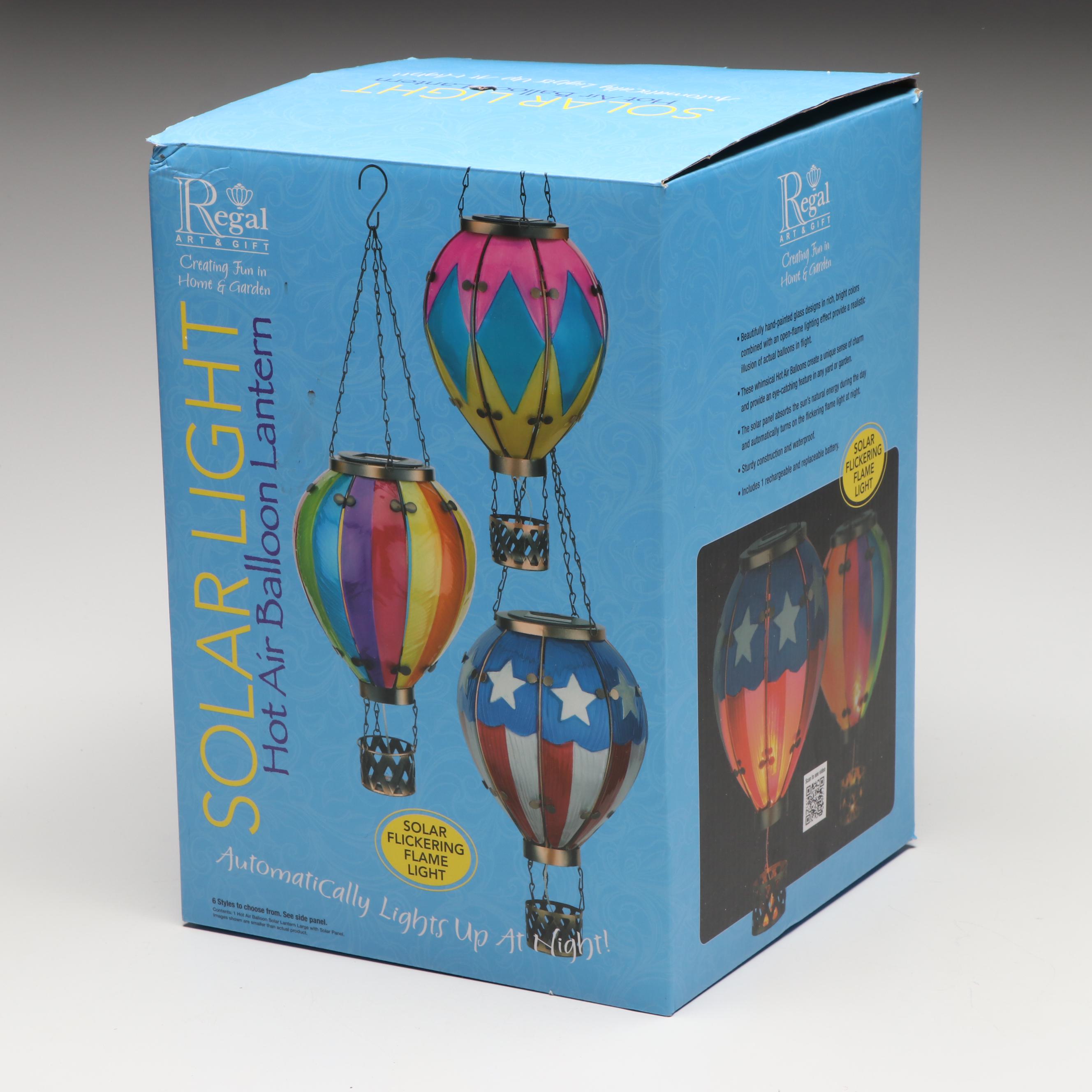 Regal Art & Craft Solar Hot Air Balloon Garden Lantern with Birdhouse