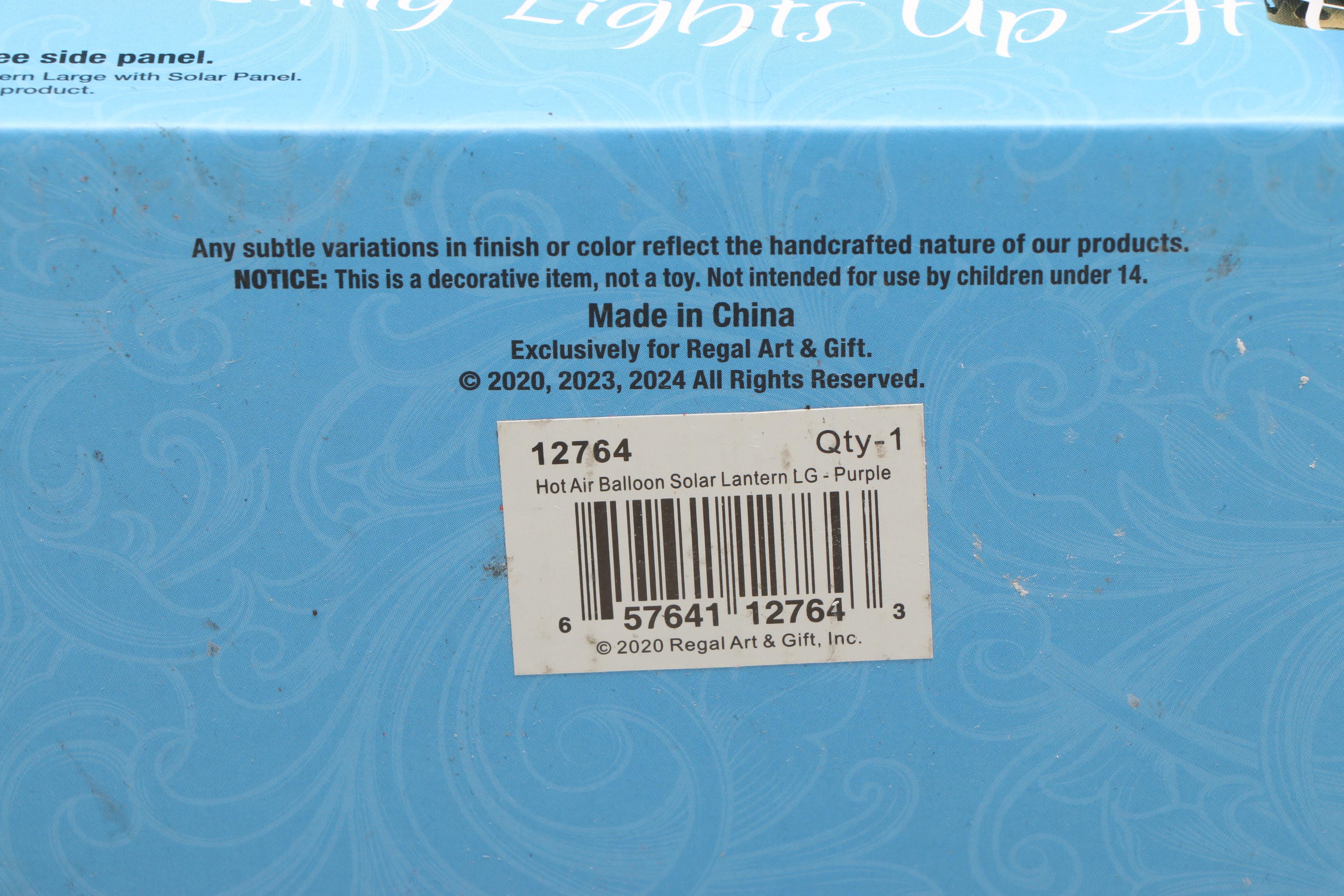 Regal Art & Craft Solar Hot Air Balloon Garden Lantern with Birdhouse
