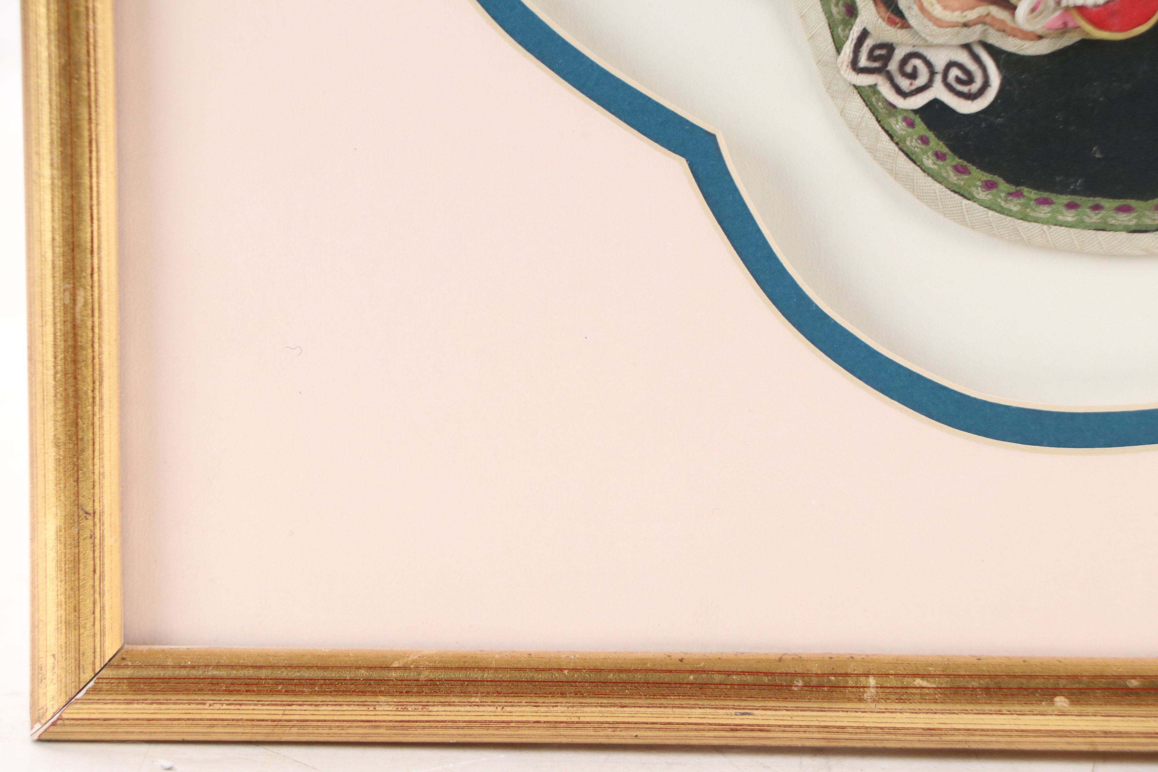 Chinese Late Qing Dynasty Embroidered Silk Children's Cloud Collar