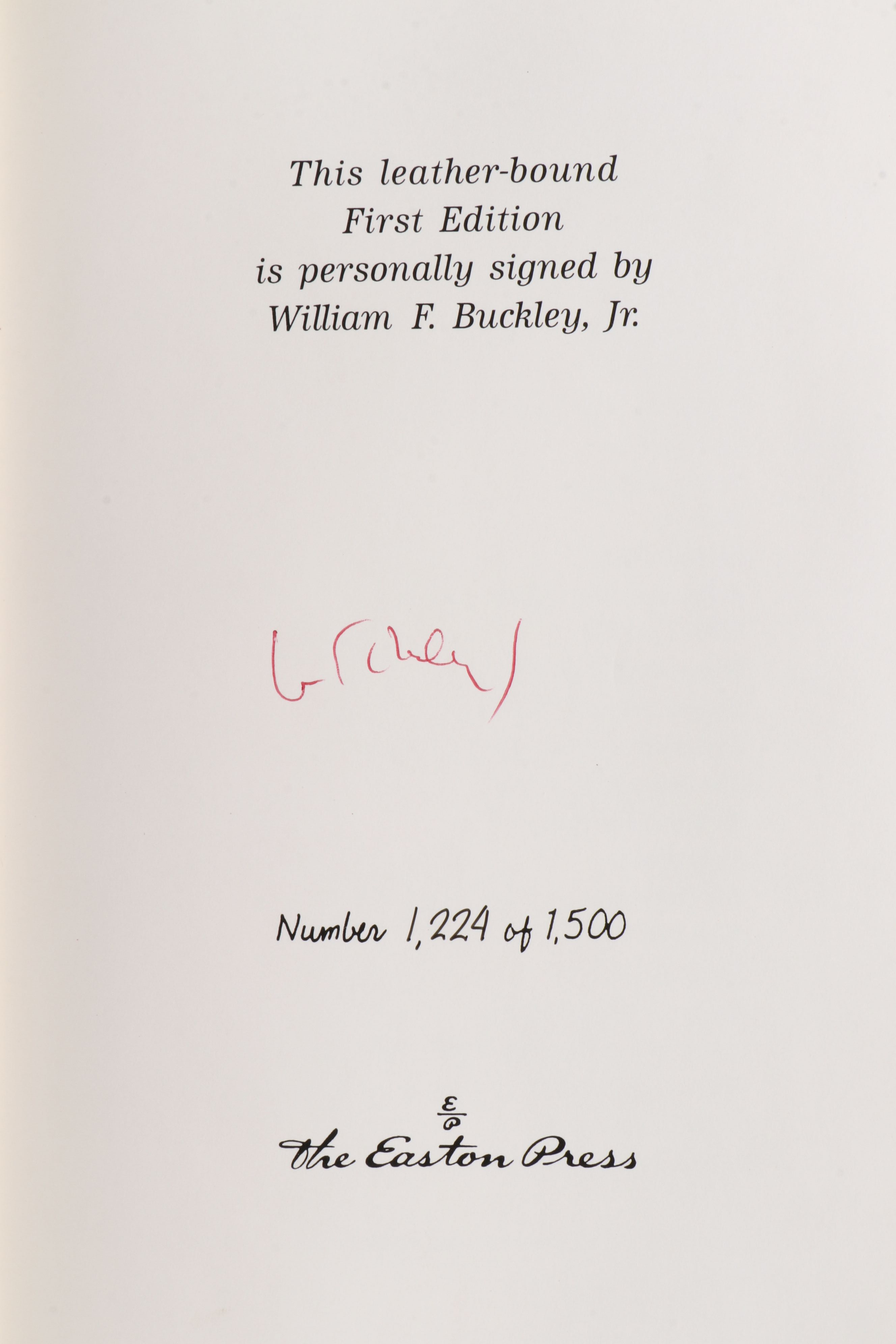 Signed First Edition William F. Buckley Jr. Books with William Faulkner Books