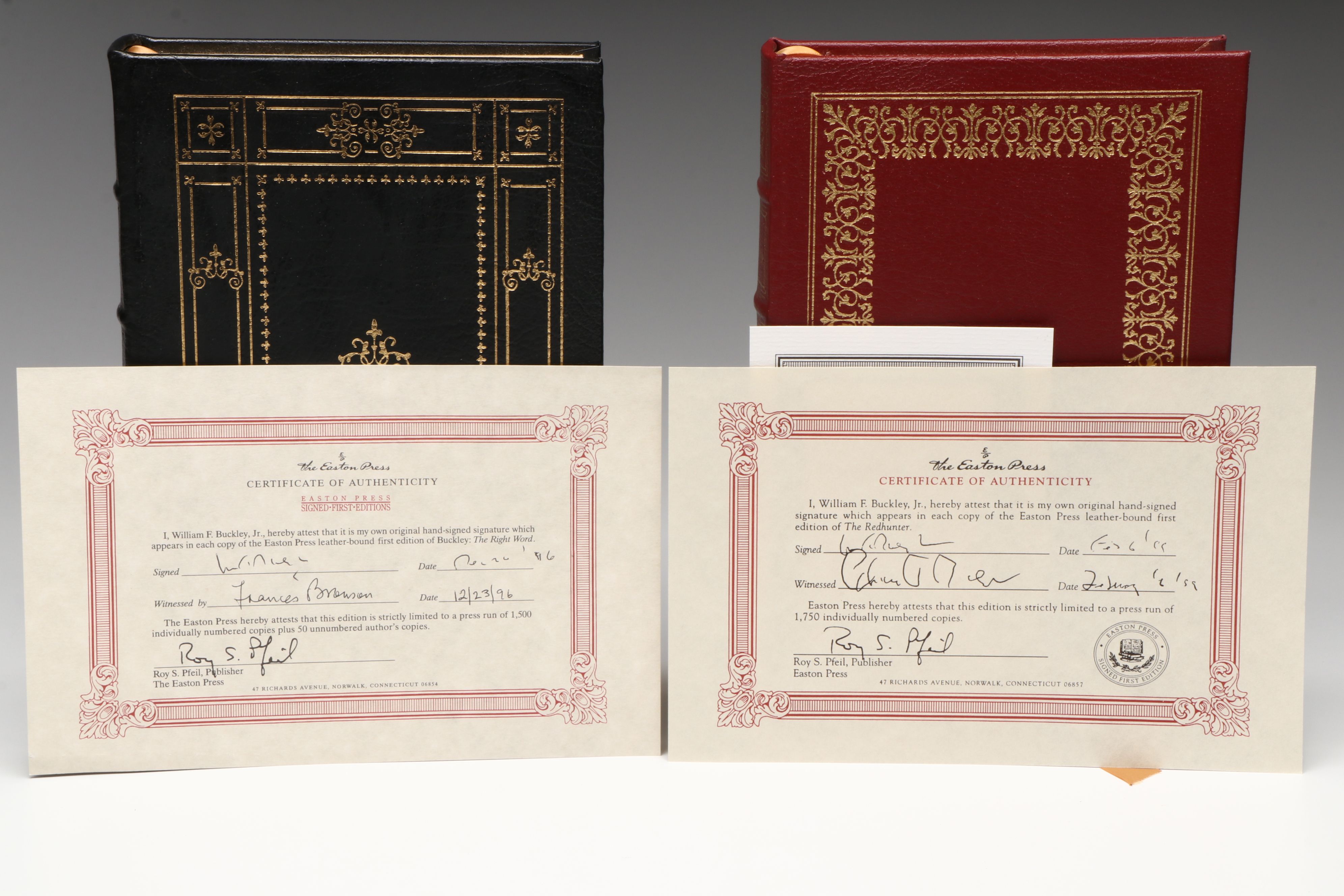 Signed First Edition William F. Buckley Jr. Books with William Faulkner Books