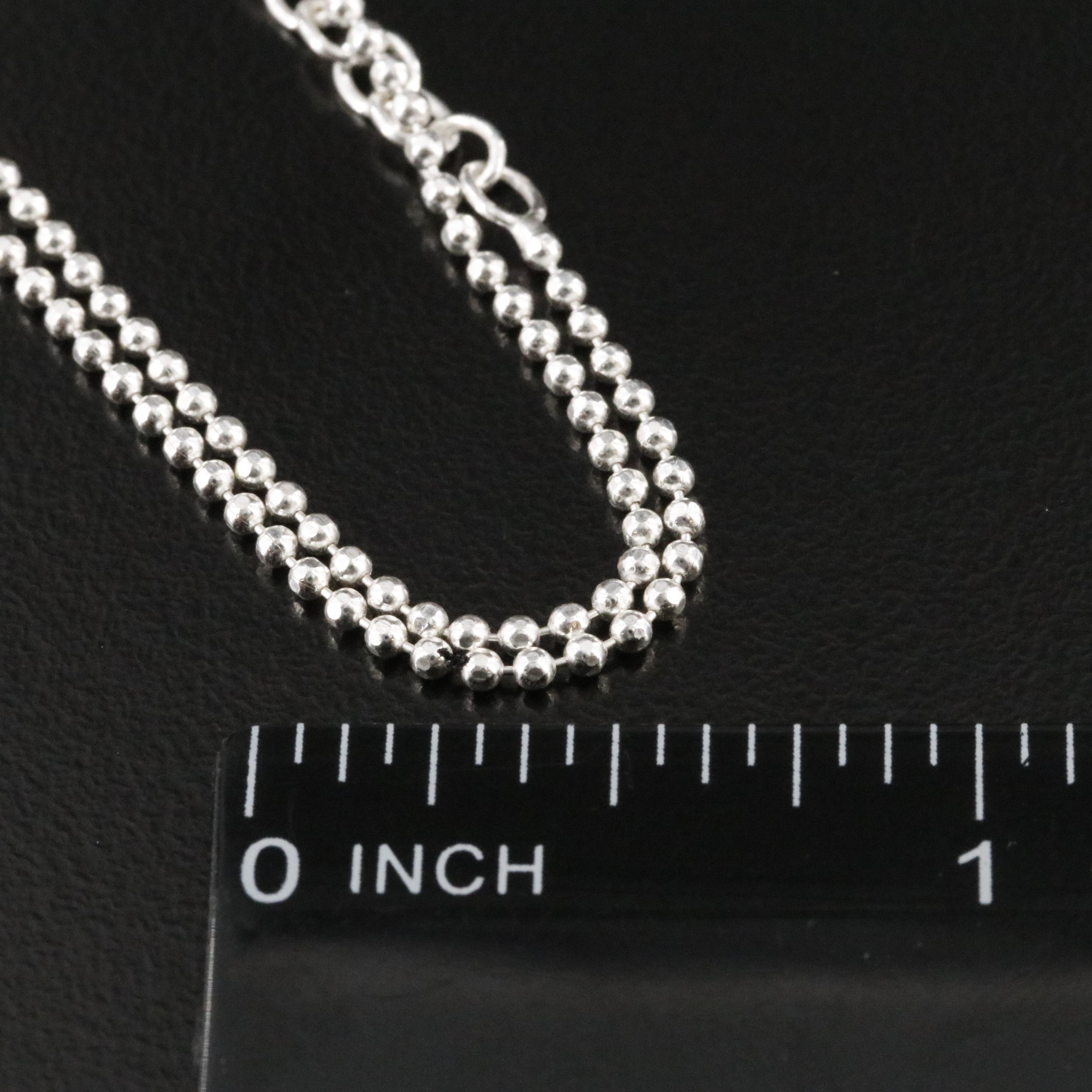 Sterling Bead Chain Necklace