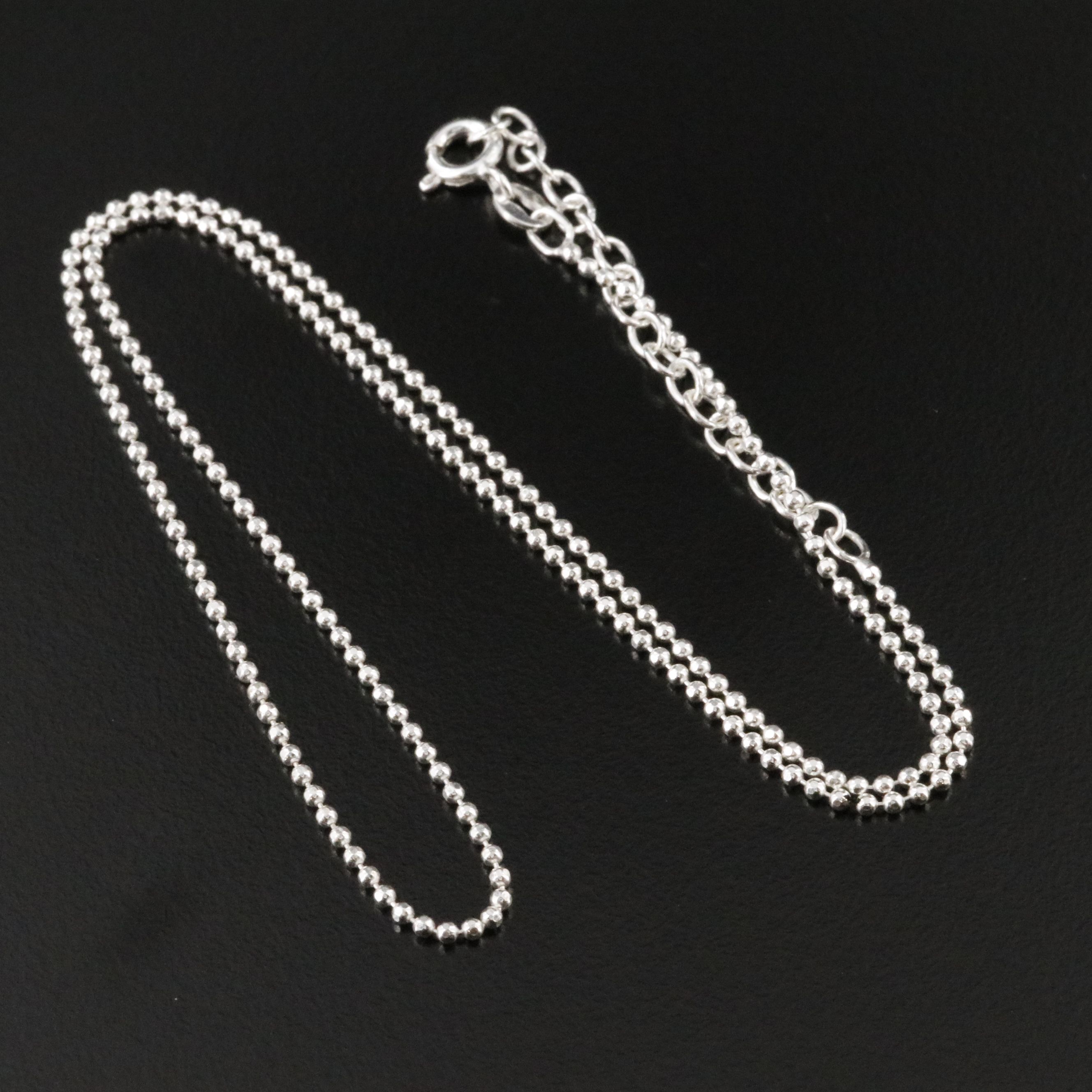 Sterling Bead Chain Necklace