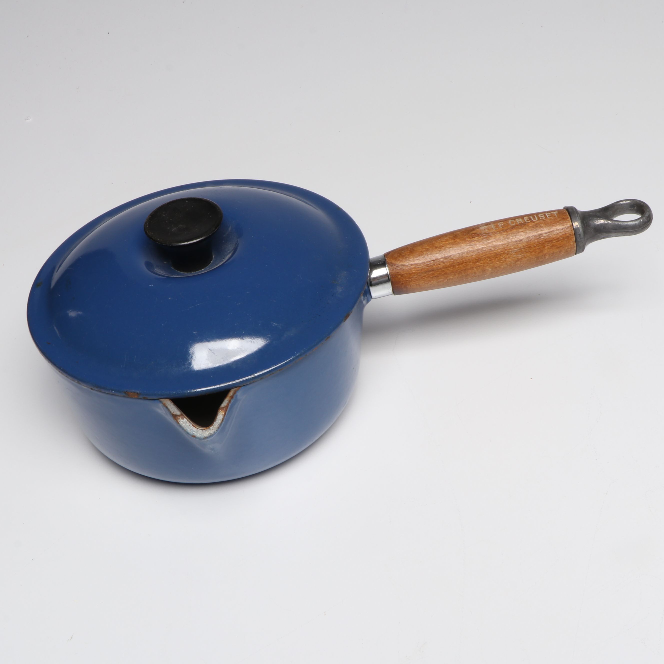 Le Creuset Blue Enameled Cast Iron Skillets, Saucepans, and Bakers