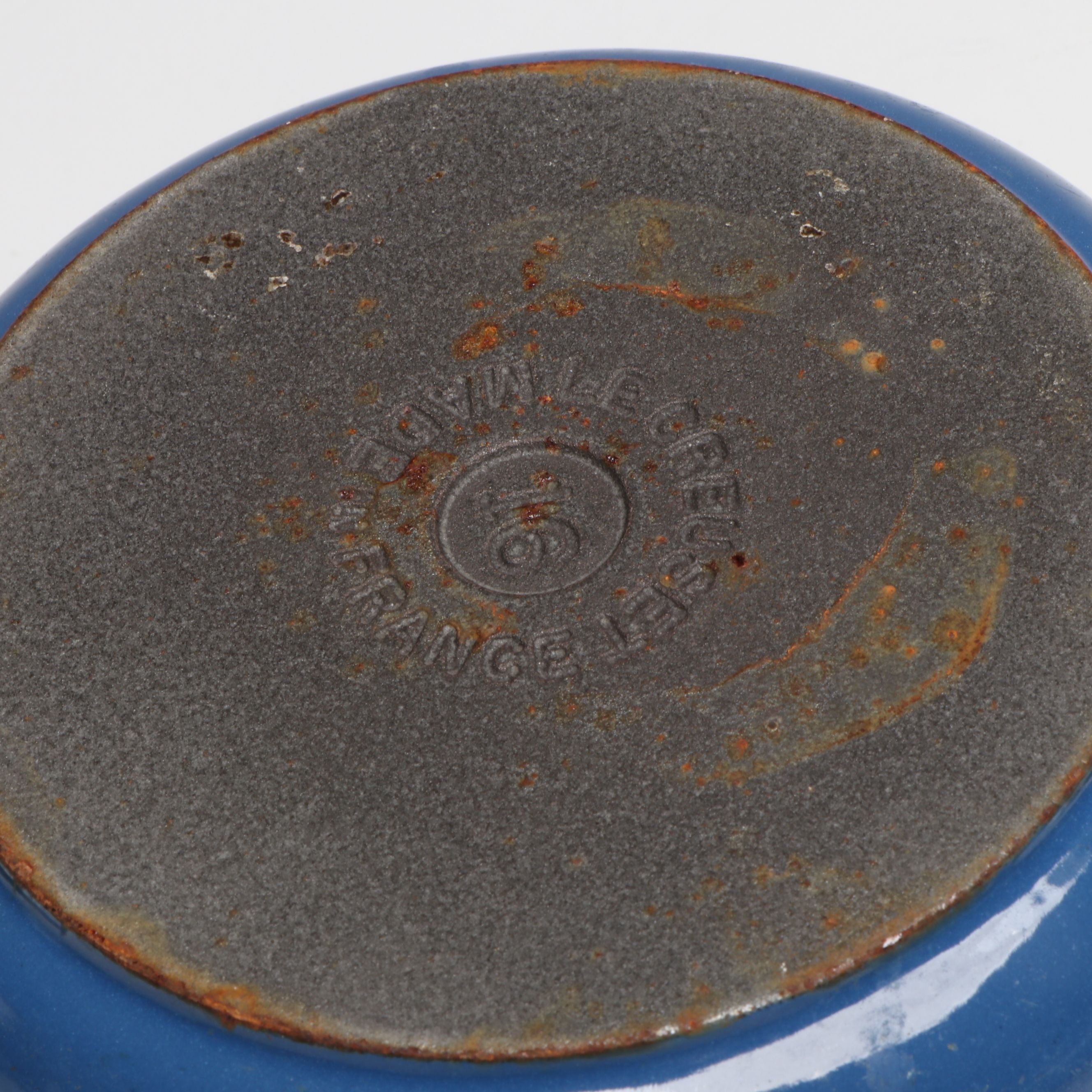 Le Creuset Blue Enameled Cast Iron Skillets, Saucepans, and Bakers