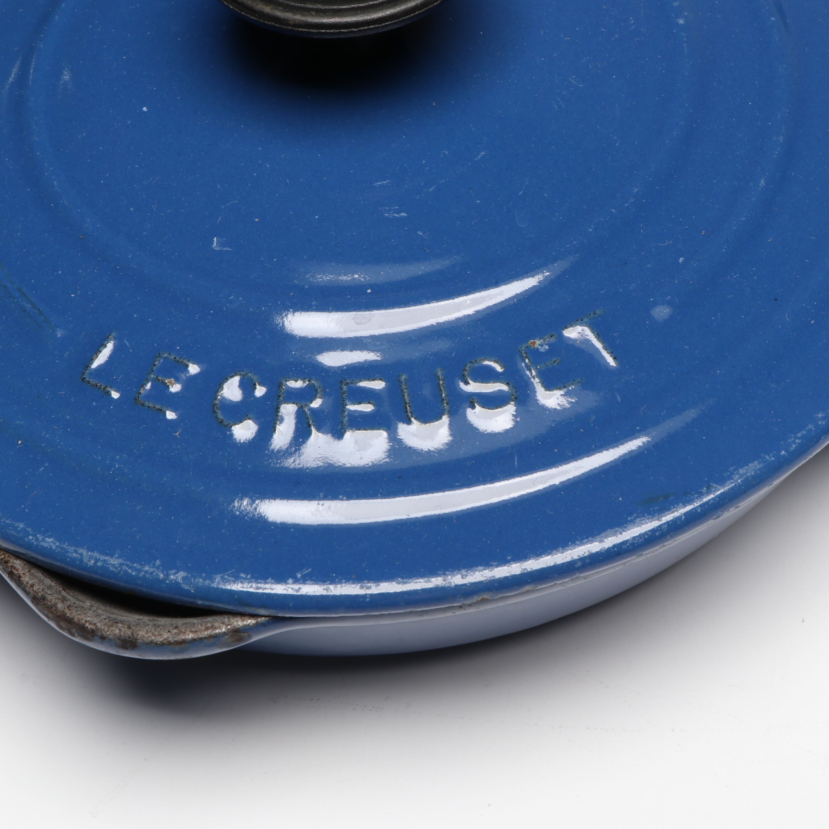 Le Creuset Blue Enameled Cast Iron Skillets, Saucepans, and Bakers