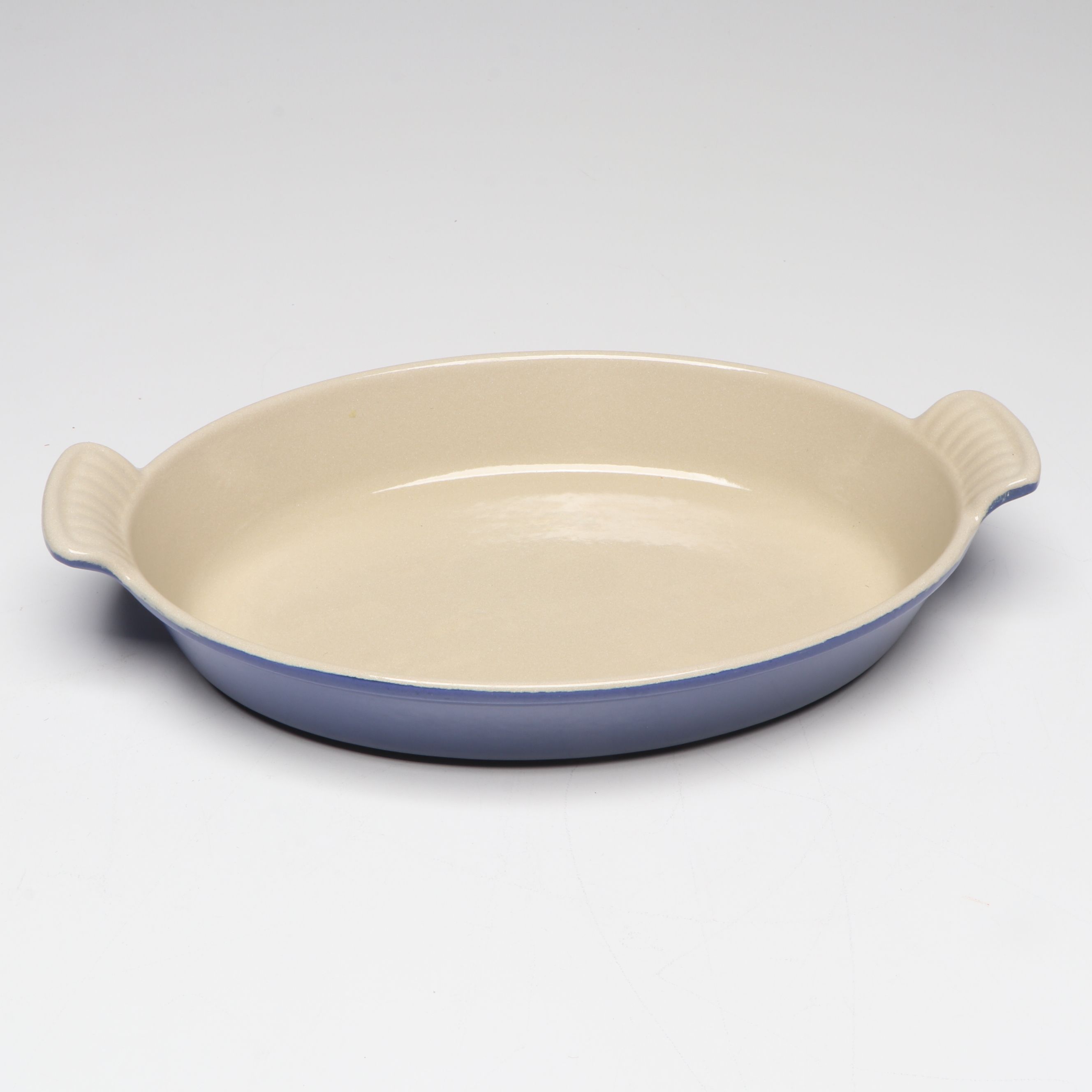 Le Creuset Blue Enameled Cast Iron Skillets, Saucepans, and Bakers