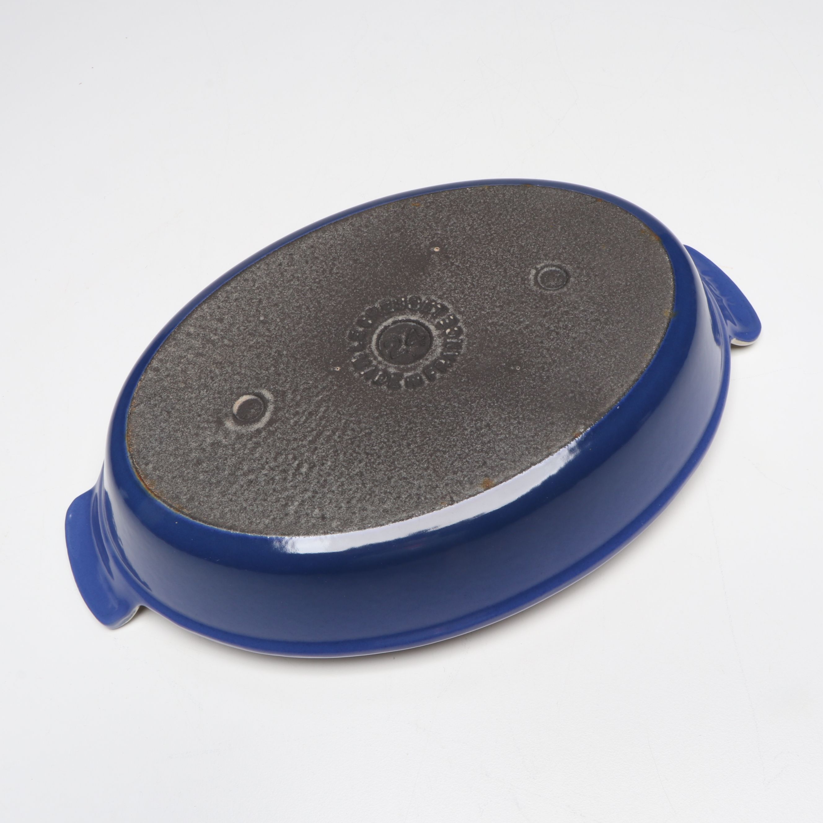Le Creuset Blue Enameled Cast Iron Skillets, Saucepans, and Bakers