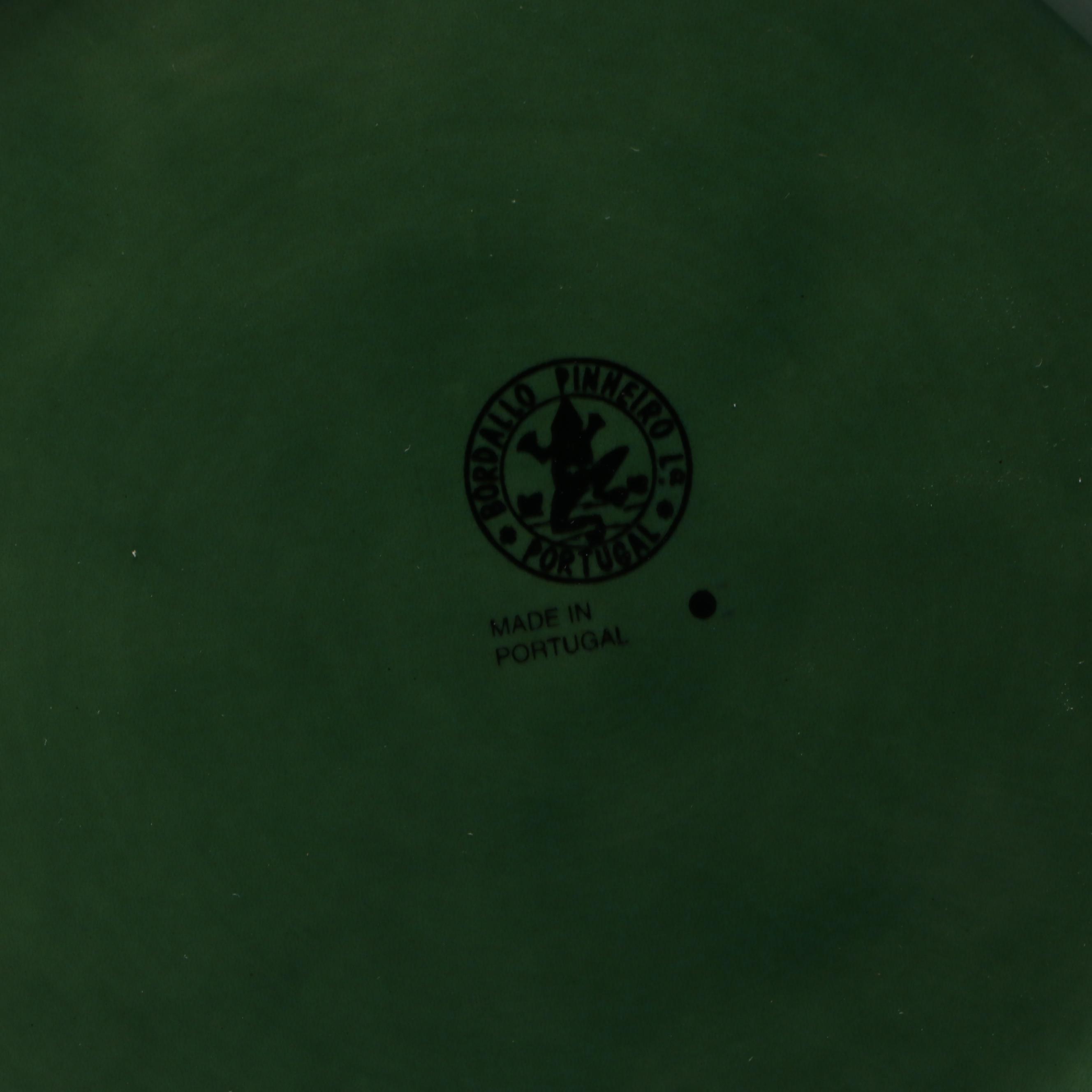 Bordallo Pinheiro Strawberry Majolica Plate with Other Vegetal Serveware