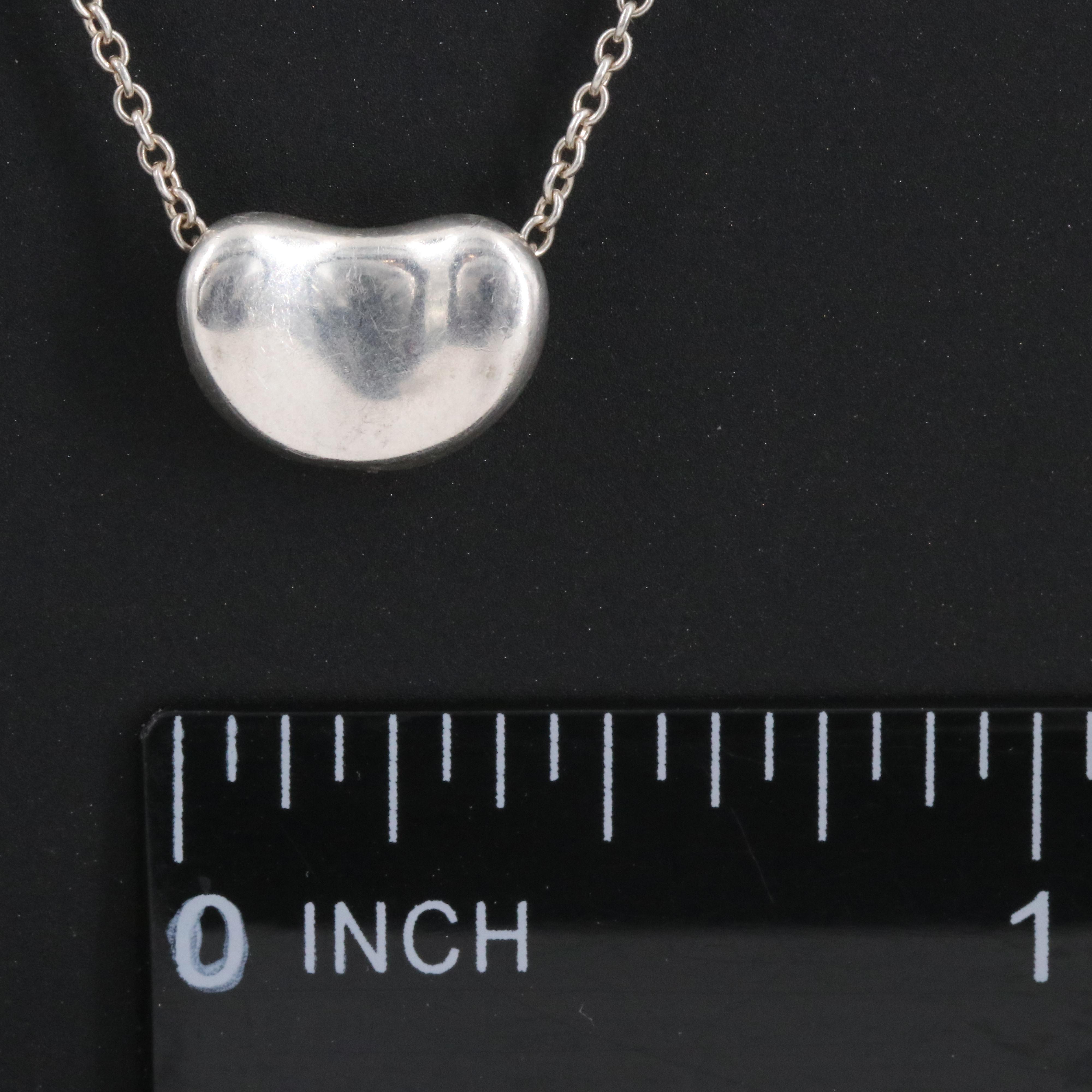 Elsa Peretti for Tiffany & Co. Bean Design Sterling Necklace