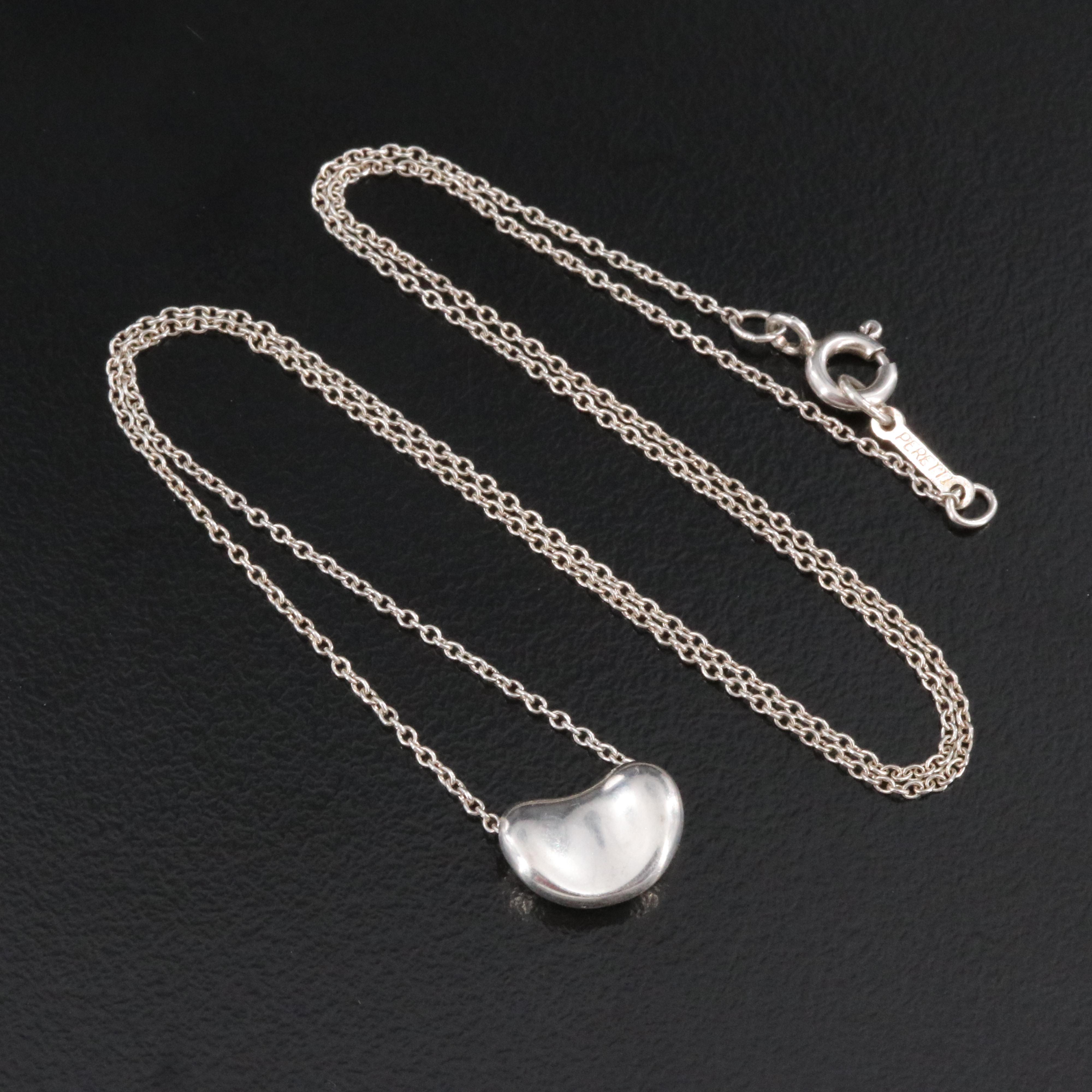 Elsa Peretti for Tiffany & Co. Bean Design Sterling Necklace