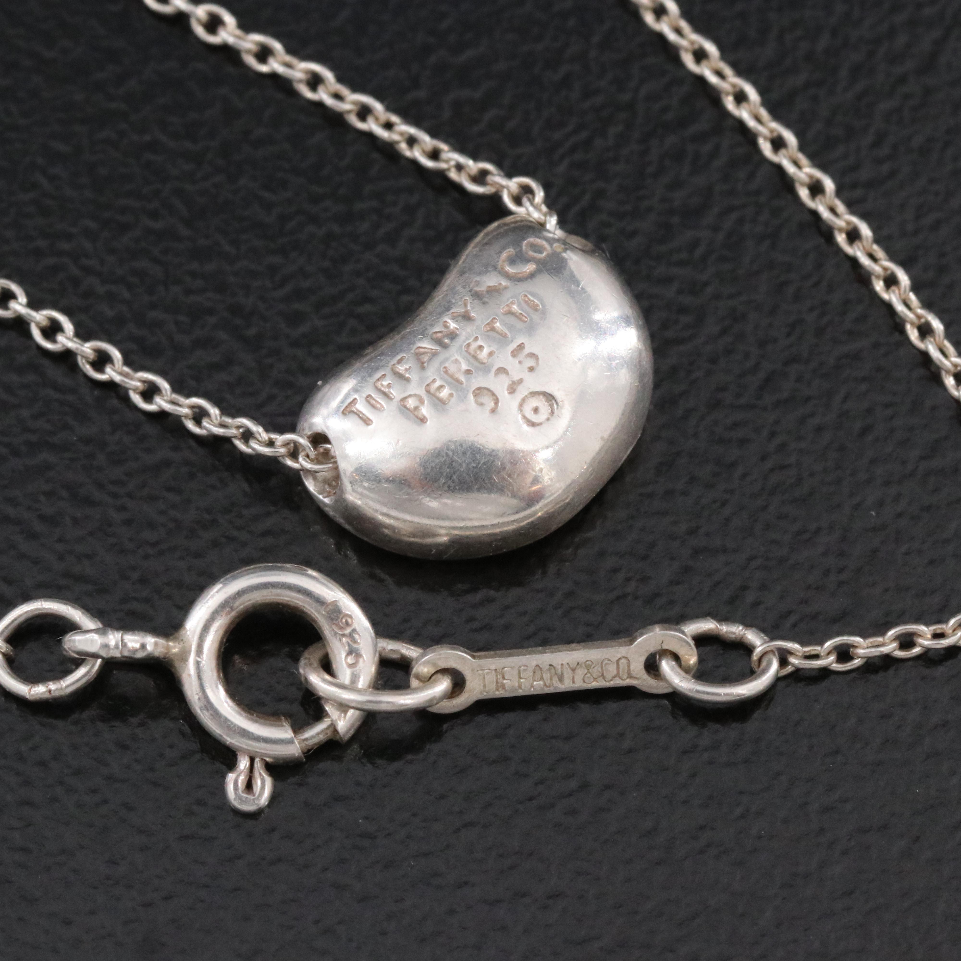 Elsa Peretti for Tiffany & Co. Bean Design Sterling Necklace