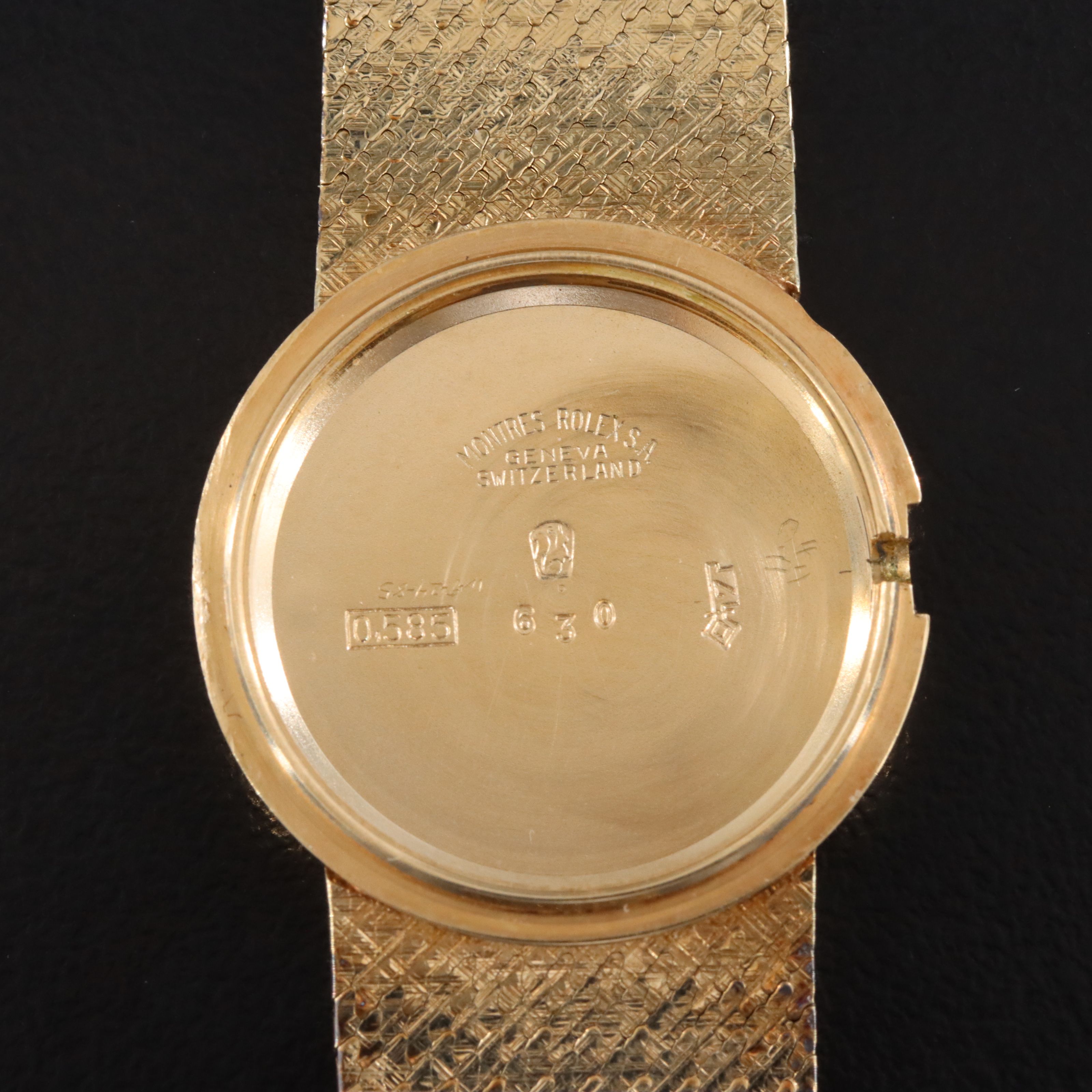 Vintage 14K Rolex Cellini Stem Wind Dress Watch