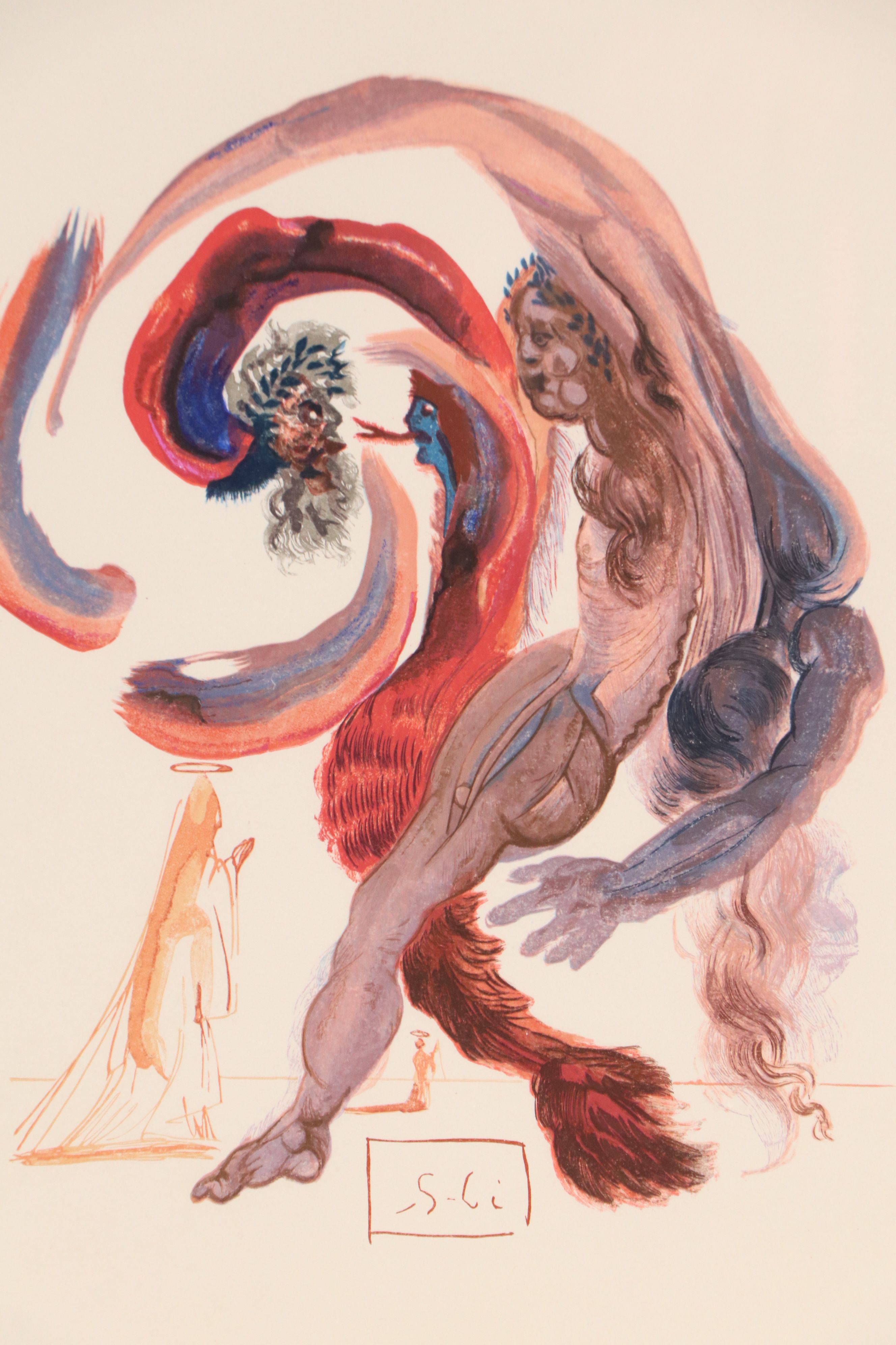 Salvador Dalí Wood Engraving "La Quatrième Corniche," 1959-1963