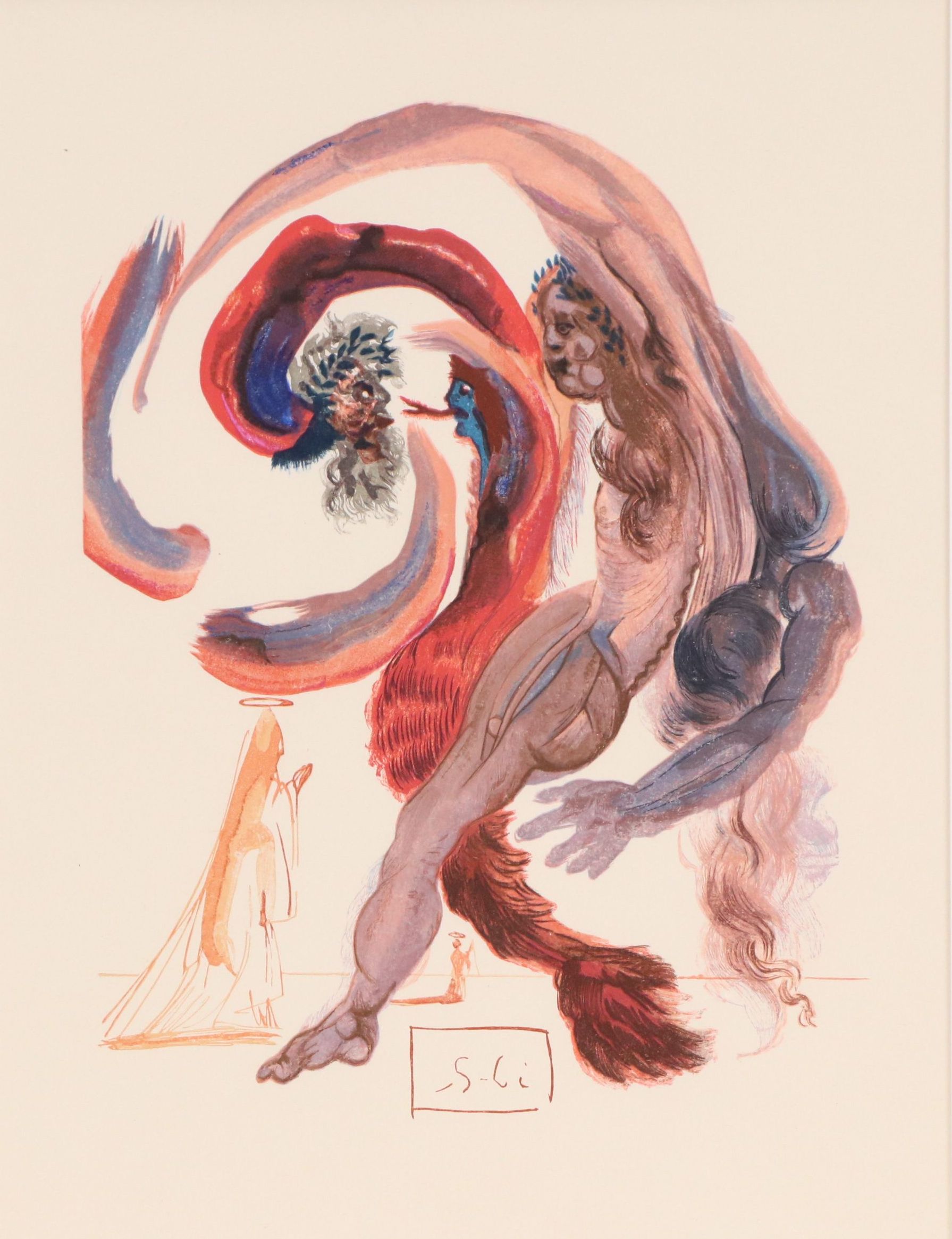 Salvador Dalí Wood Engraving "La Quatrième Corniche," 1959-1963