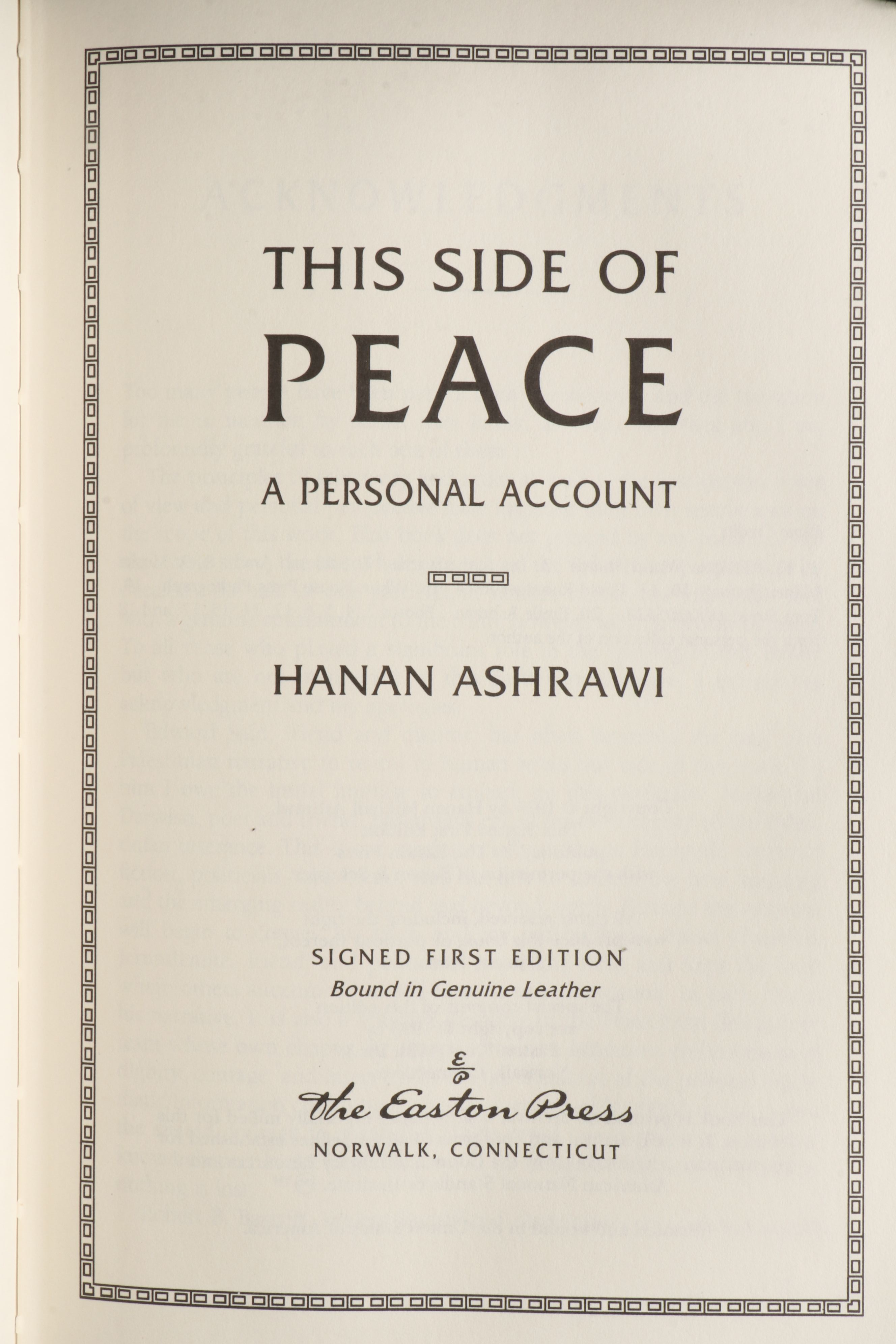 Signed First Edition "This Side of Peace" with More Signed First Edition Books