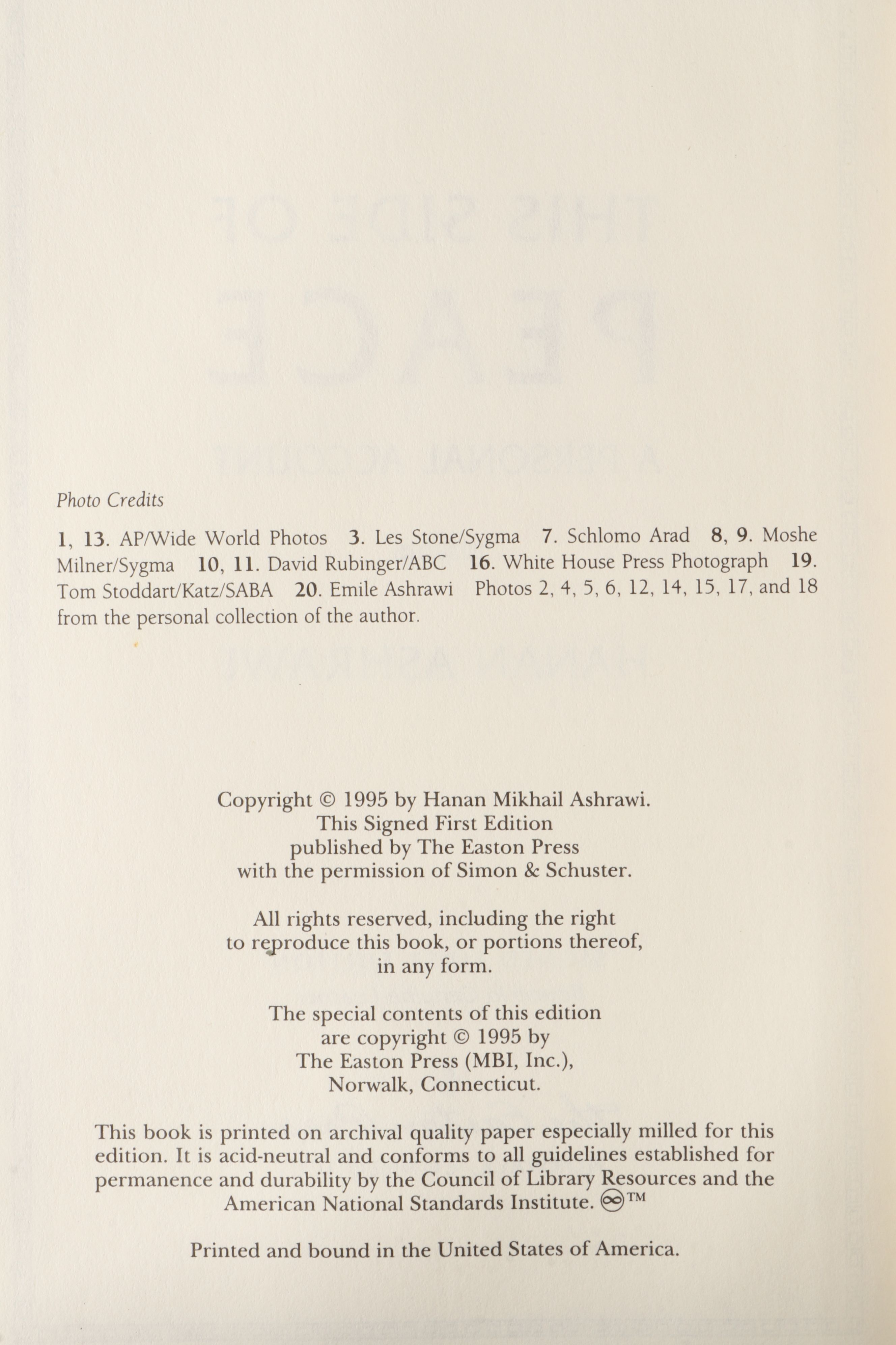 Signed First Edition "This Side of Peace" with More Signed First Edition Books