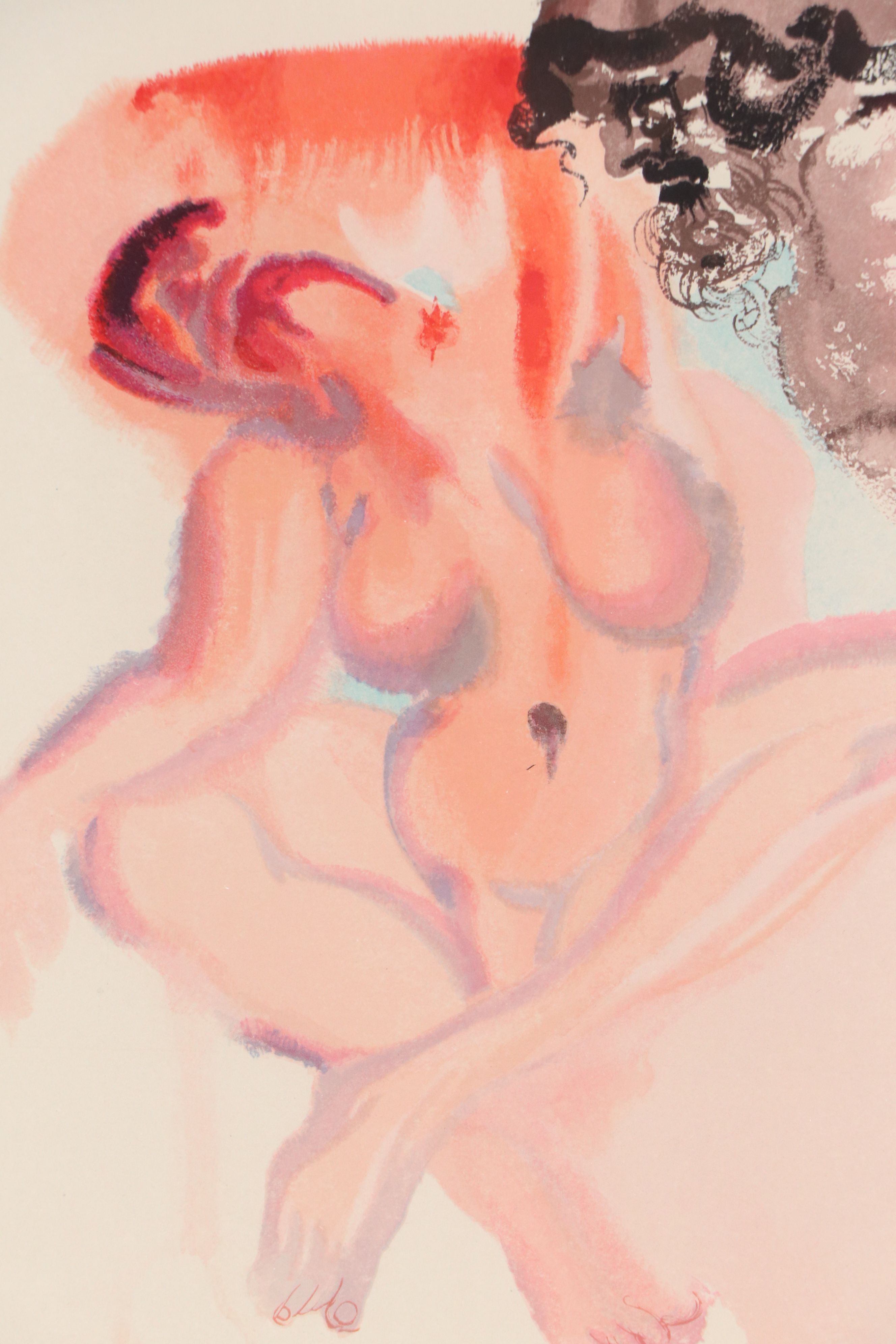 Salvador Dalí Wood Engraving "Les Negligants," 1960-1964