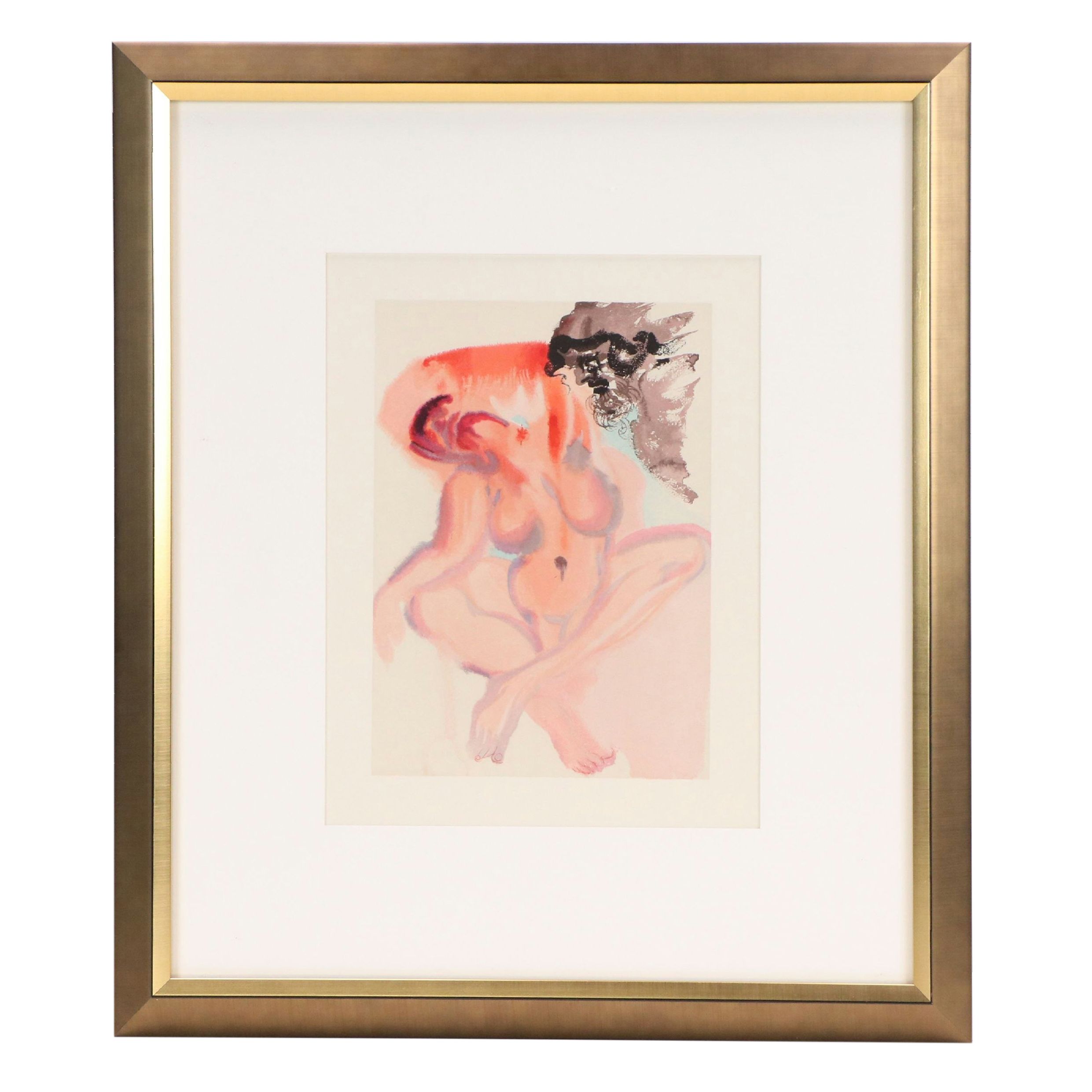 Salvador Dalí Wood Engraving "Les Negligants," 1960-1964