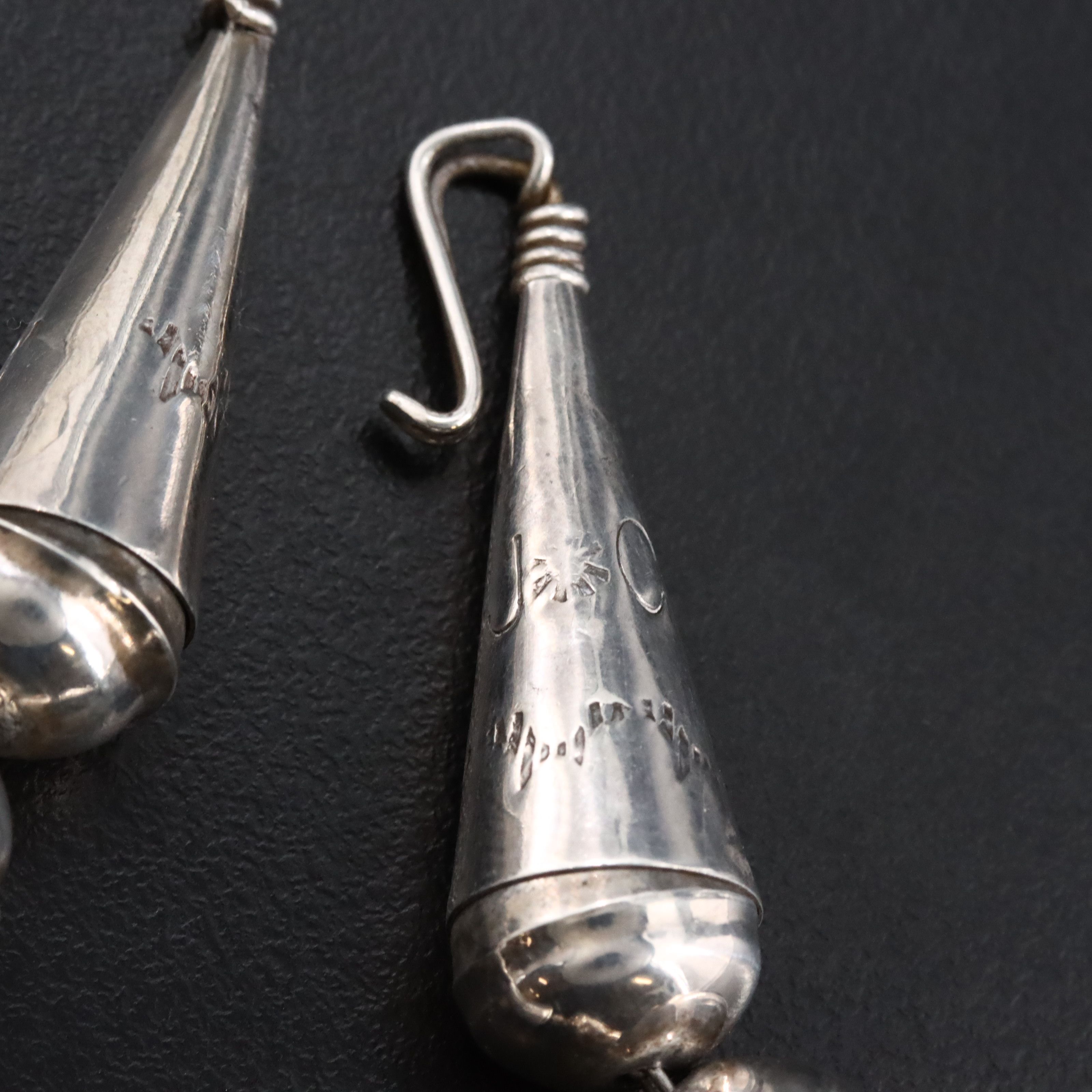 Southwestern Signed Sterling Turquoise and Coral Flip Necklace