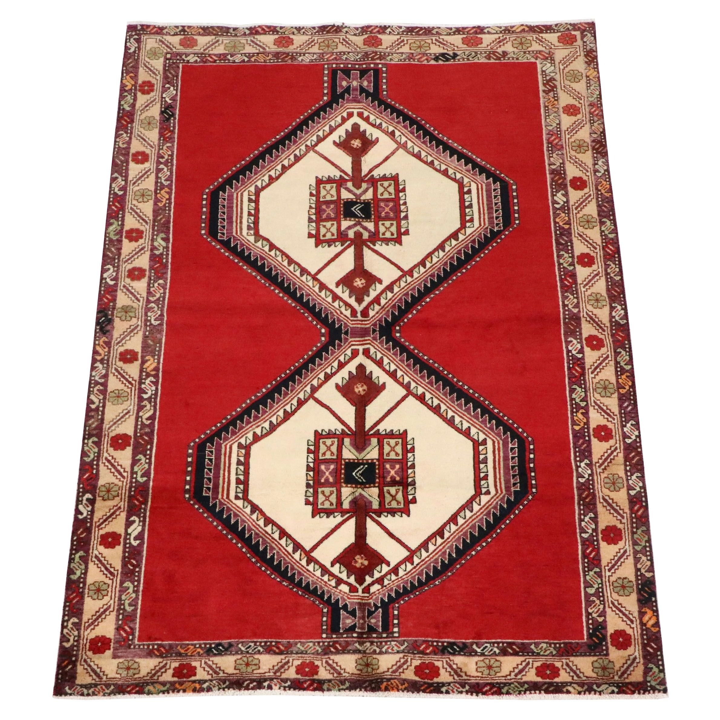 5'5 x 7'10 Hand-Knotted Persian Sirjan Area Rug