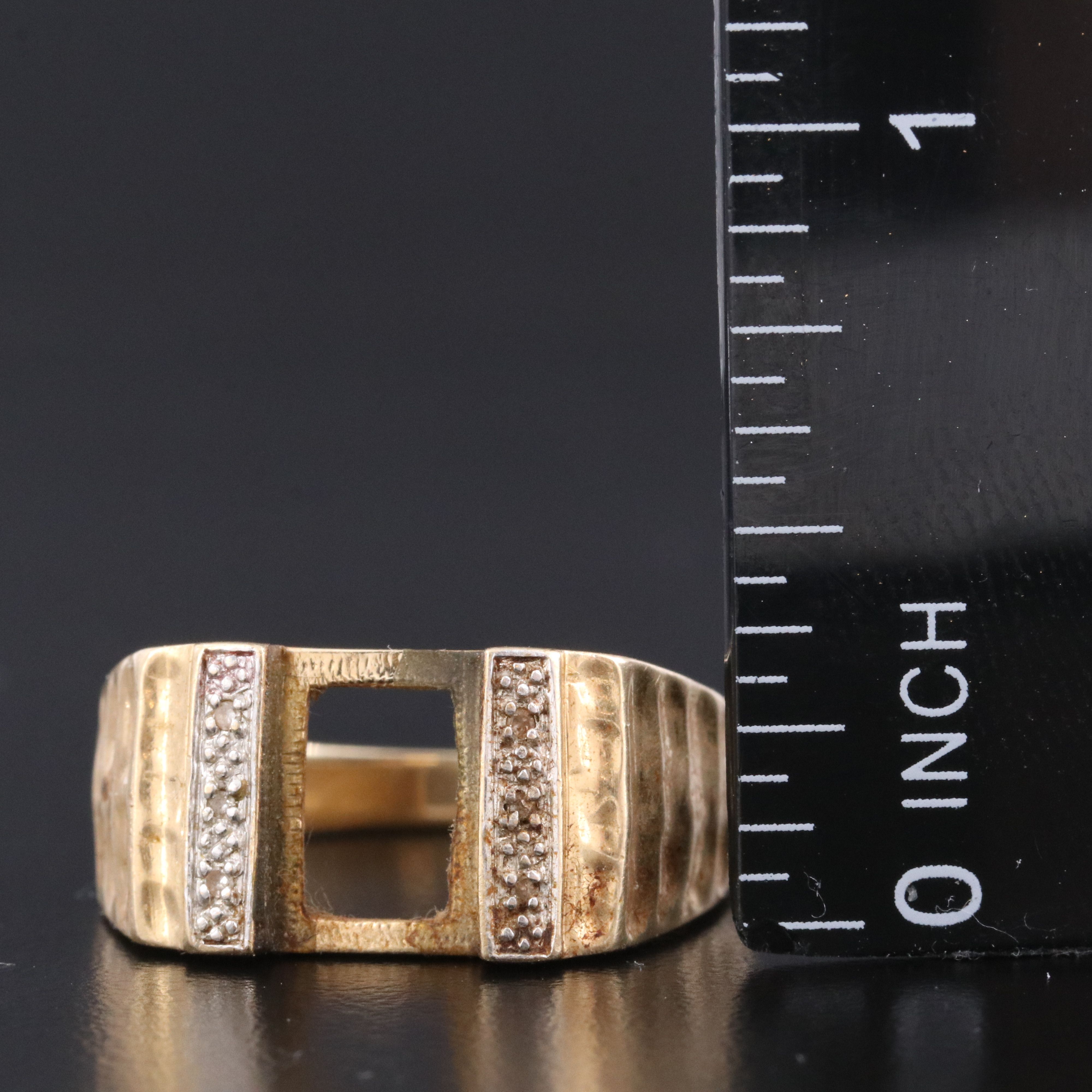 Vintage 14K Gem Semi-Mounting Ring