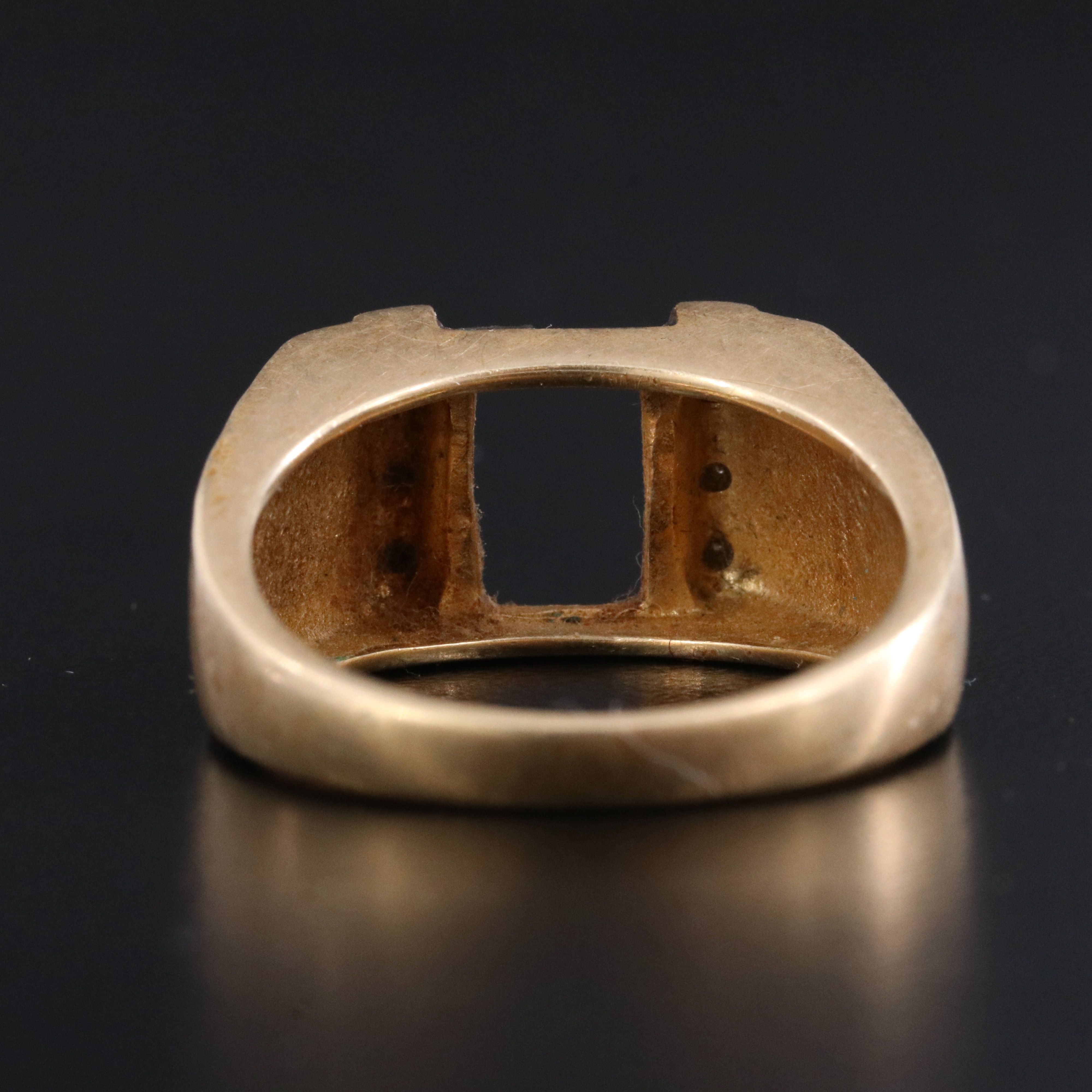 Vintage 14K Gem Semi-Mounting Ring