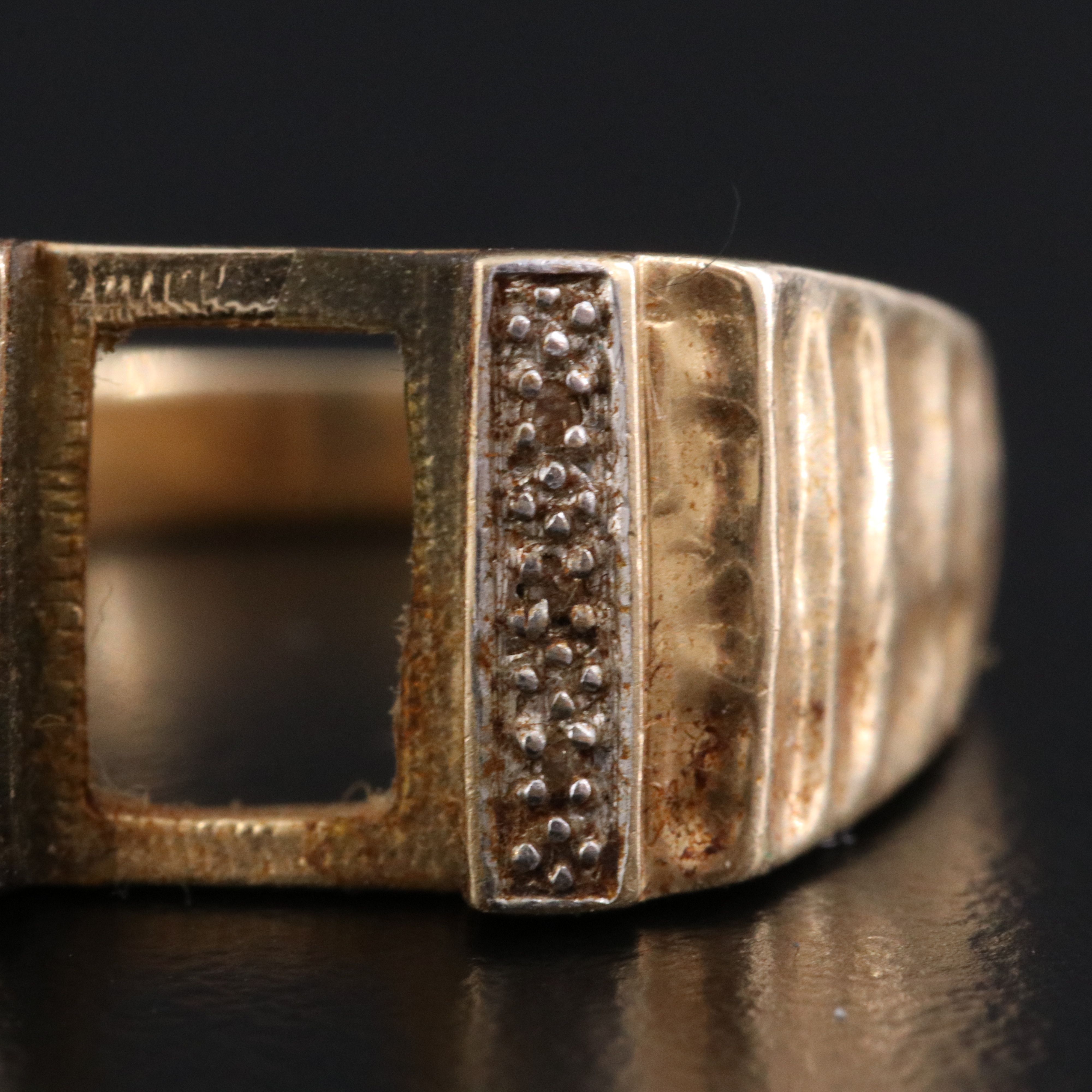 Vintage 14K Gem Semi-Mounting Ring