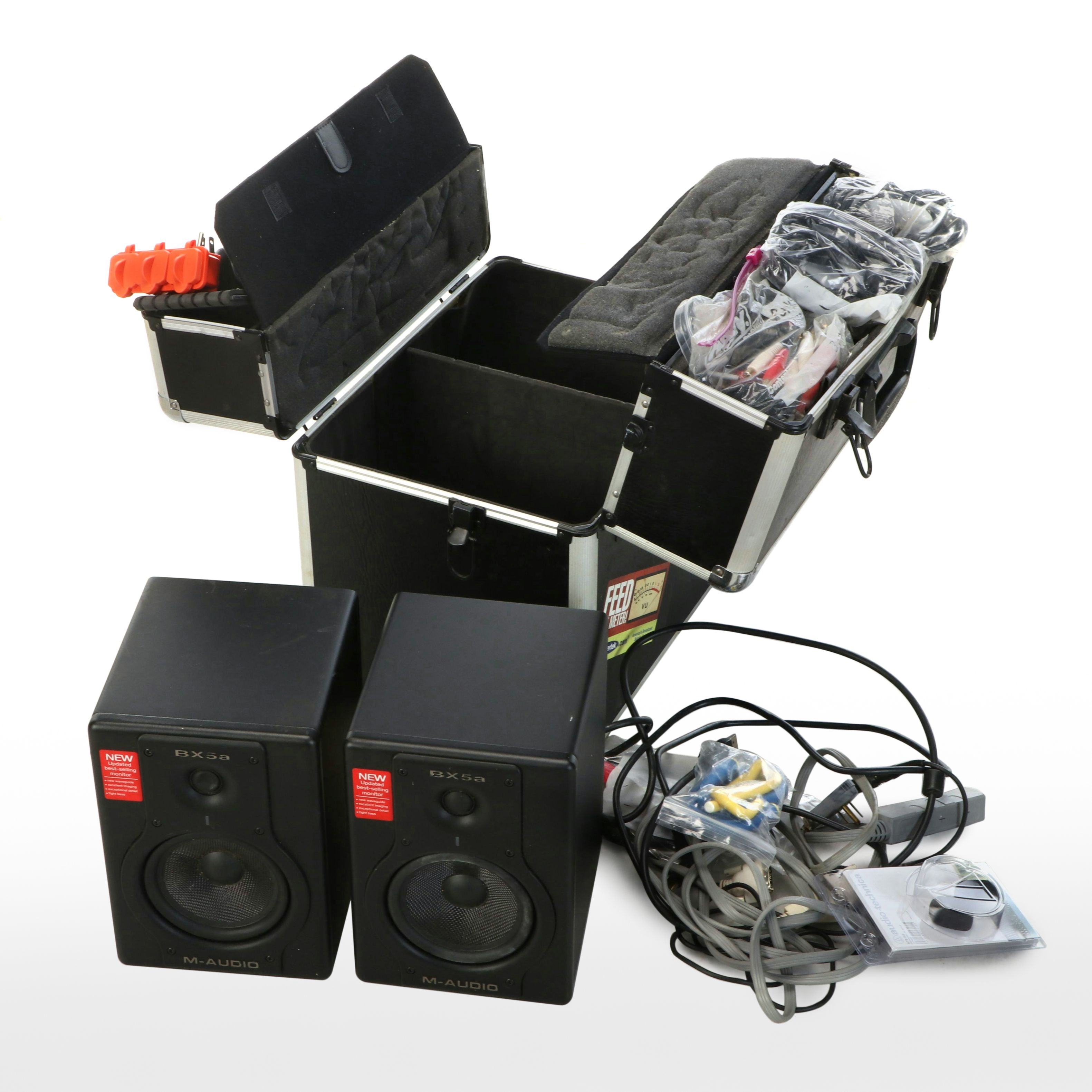 M-Audio "Studiophile" Monitor Speakers with Case and Accessories