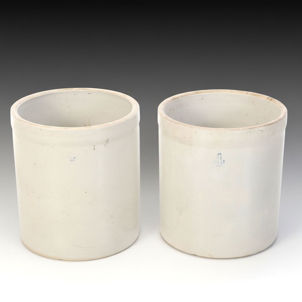 Pair of Large Stoneware Crocks