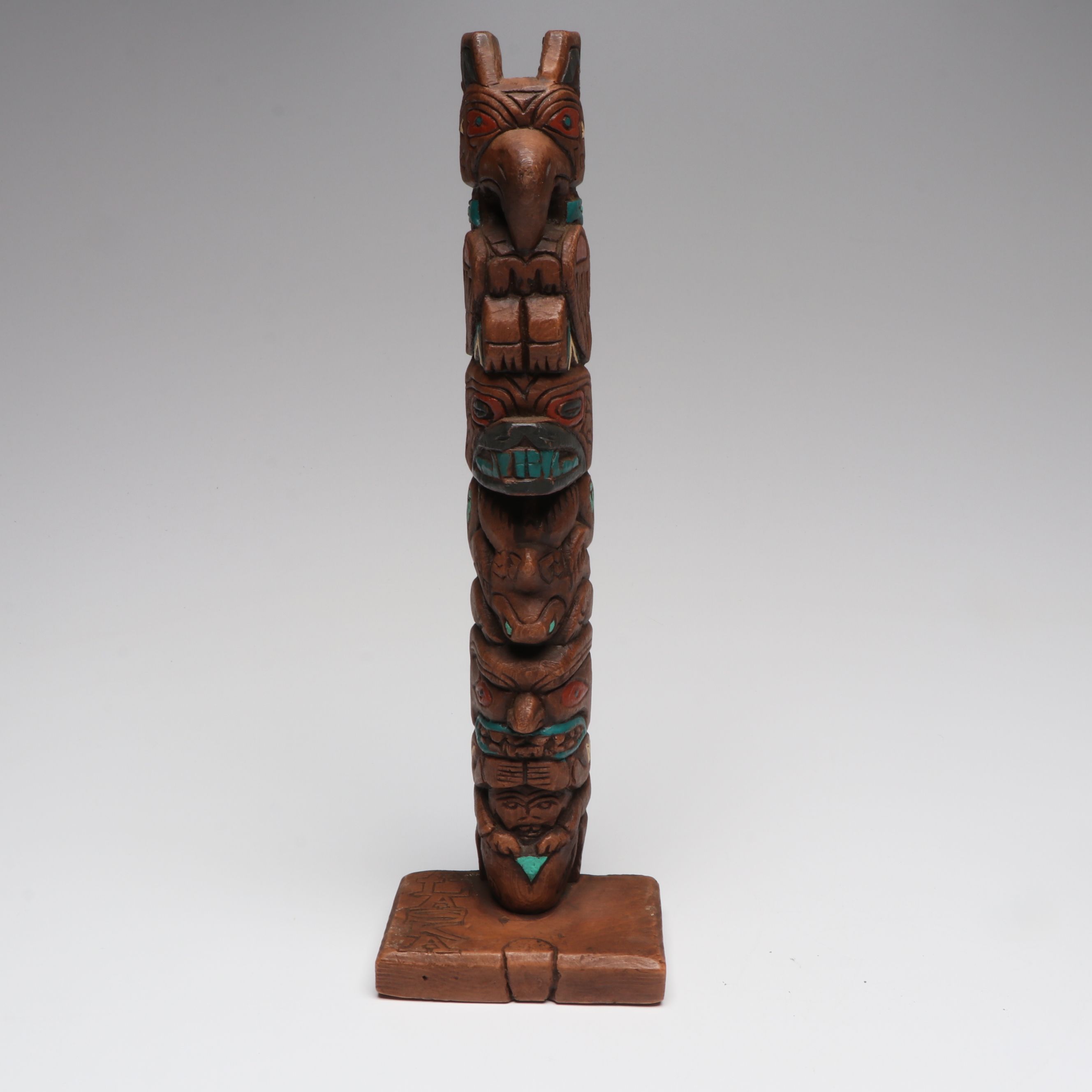 Pat Moore "Whale Song" Alaskan Carved Wood Totem and More