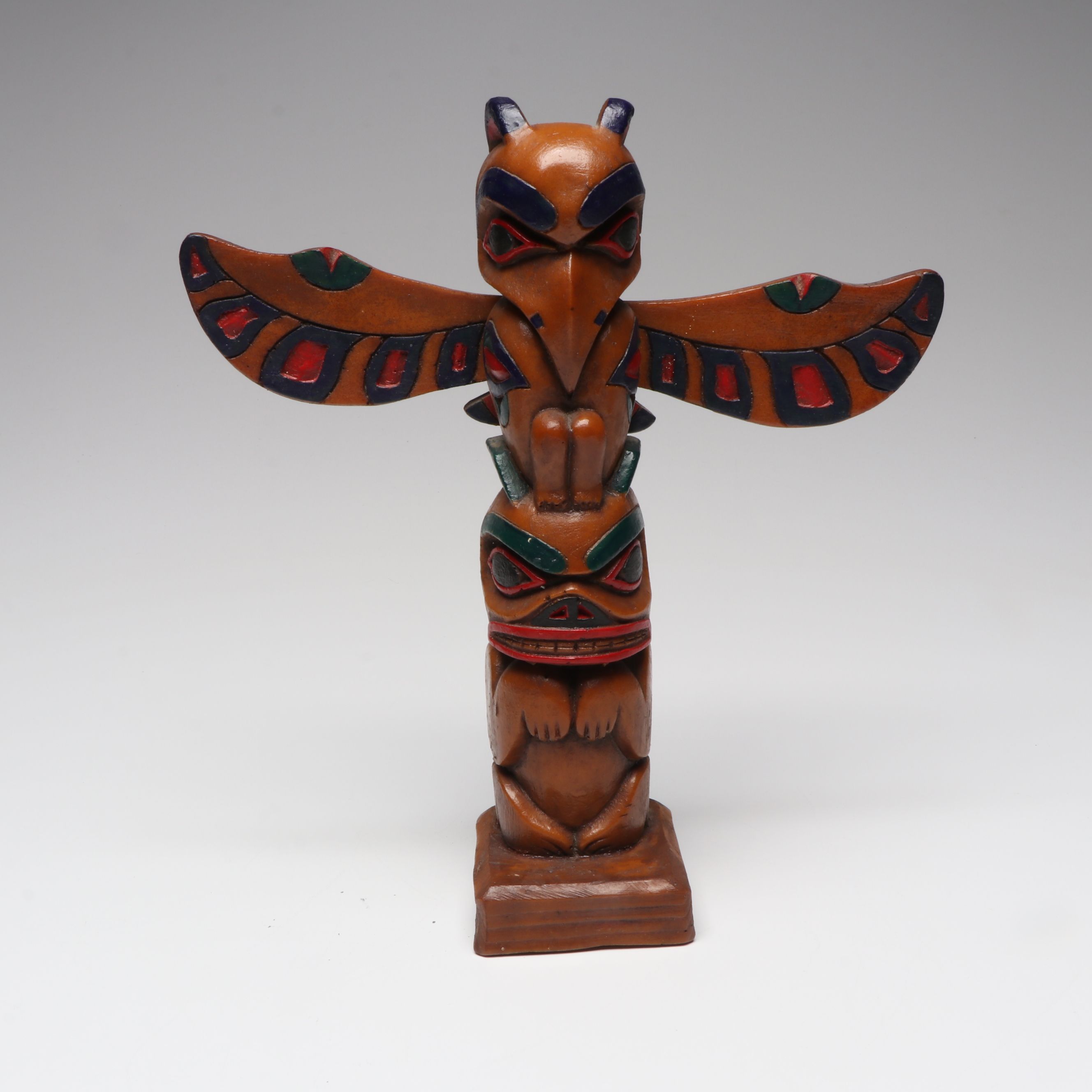 Pat Moore "Whale Song" Alaskan Carved Wood Totem and More