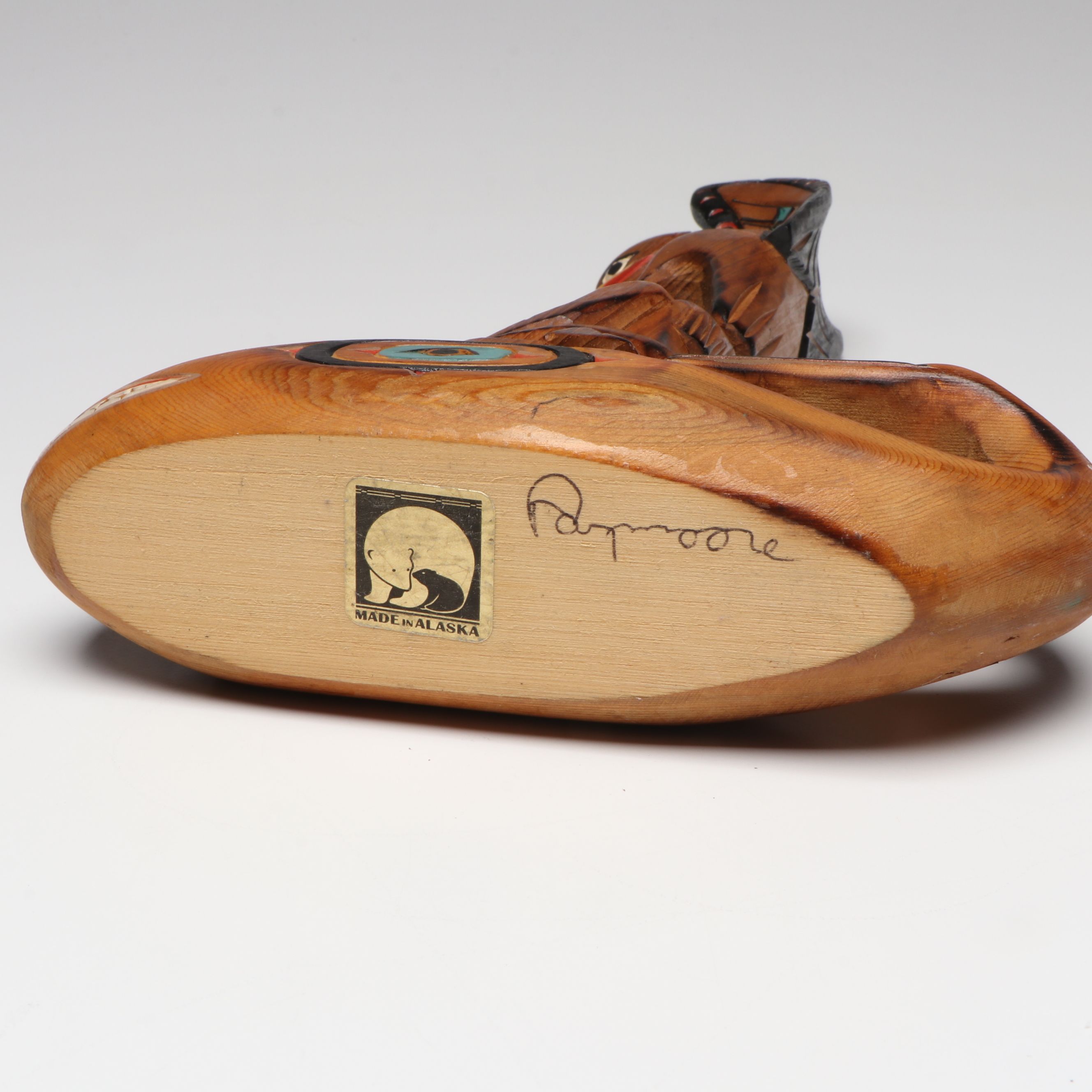 Pat Moore "Whale Song" Alaskan Carved Wood Totem and More