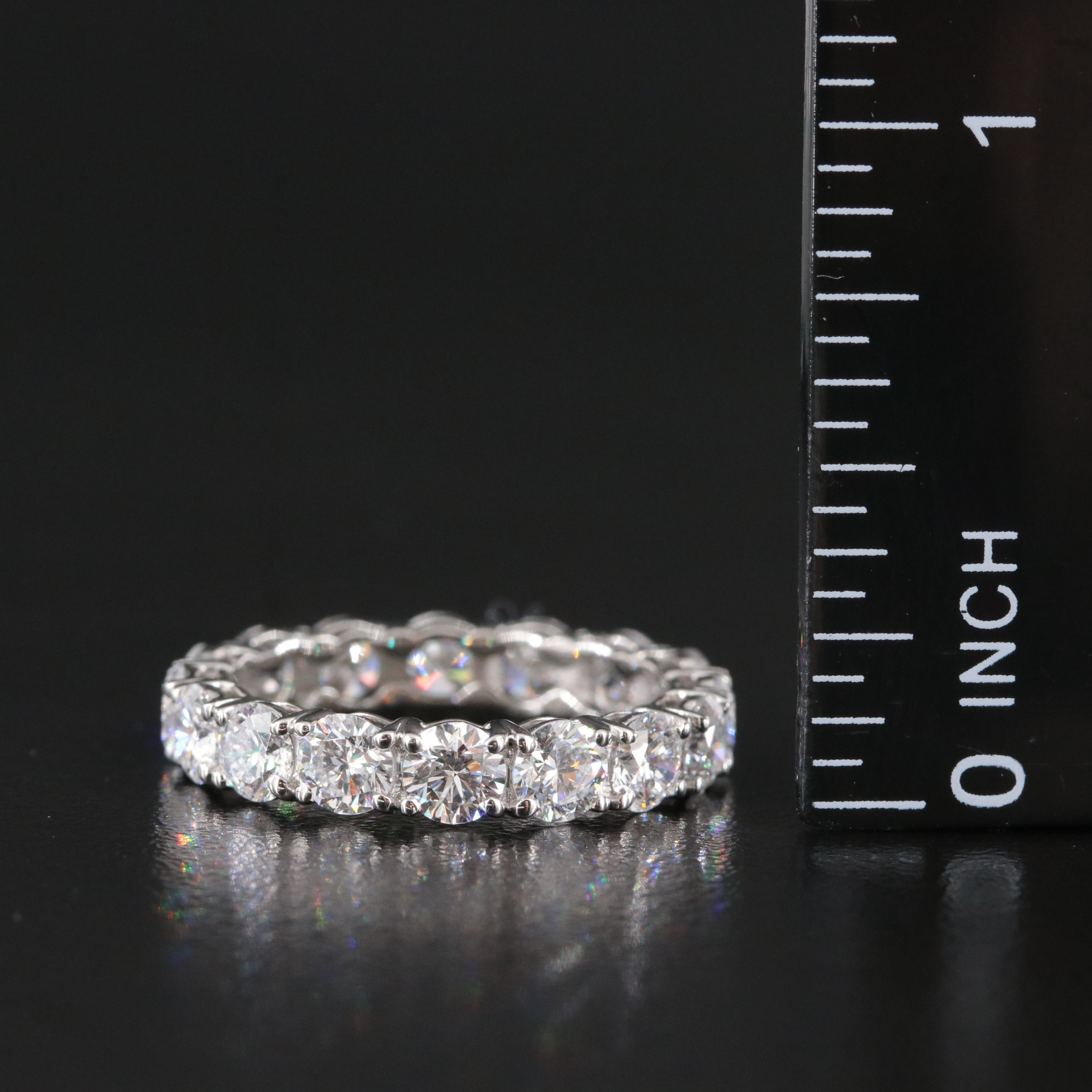 Platinum 3.42 CTW Lab Grown Diamond Eternity Band