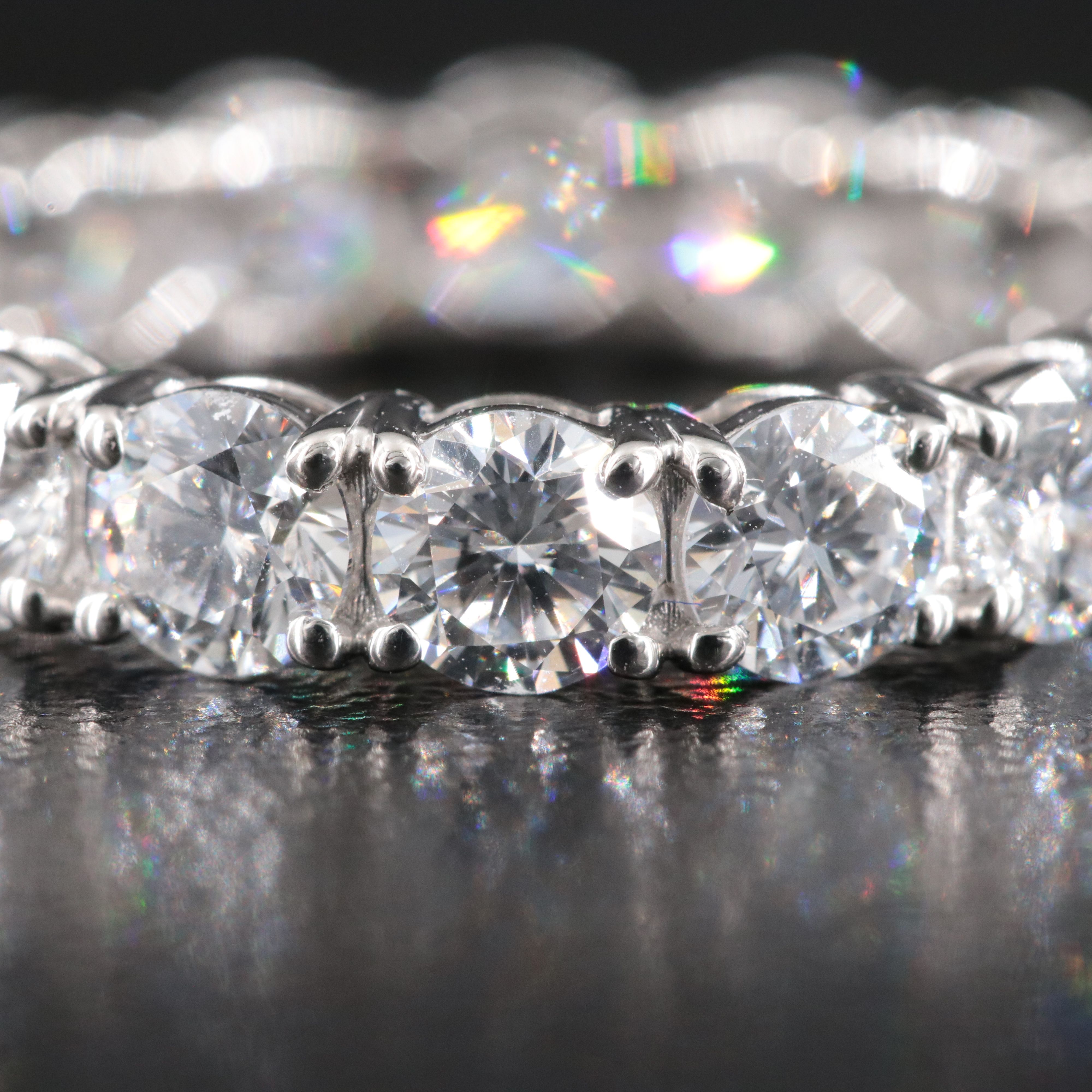 Platinum 3.42 CTW Lab Grown Diamond Eternity Band