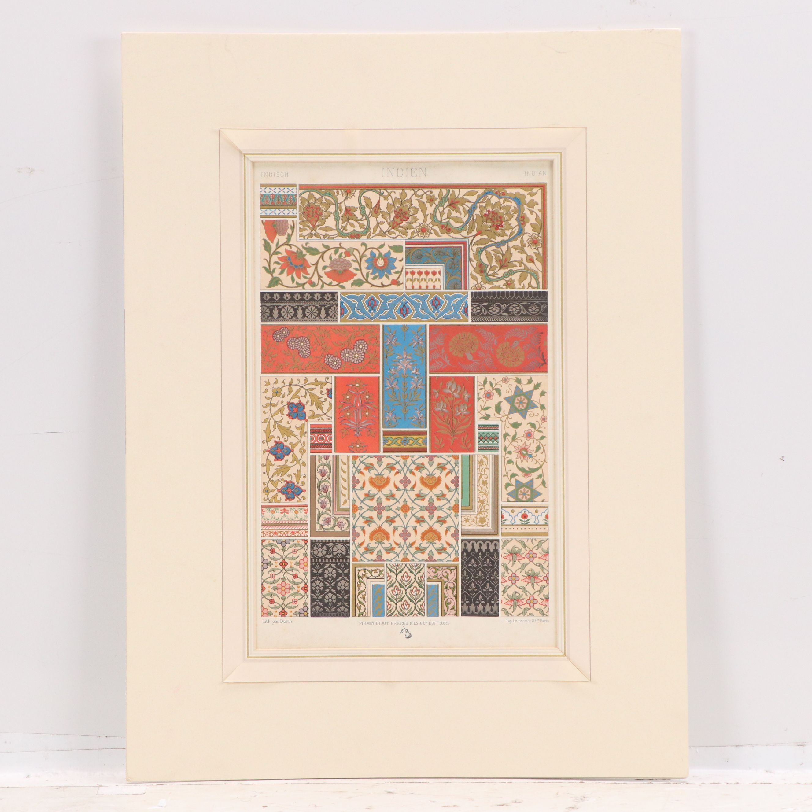 Albert Racinet Lithographs "Indien" Pattern Studies, 1869-1873