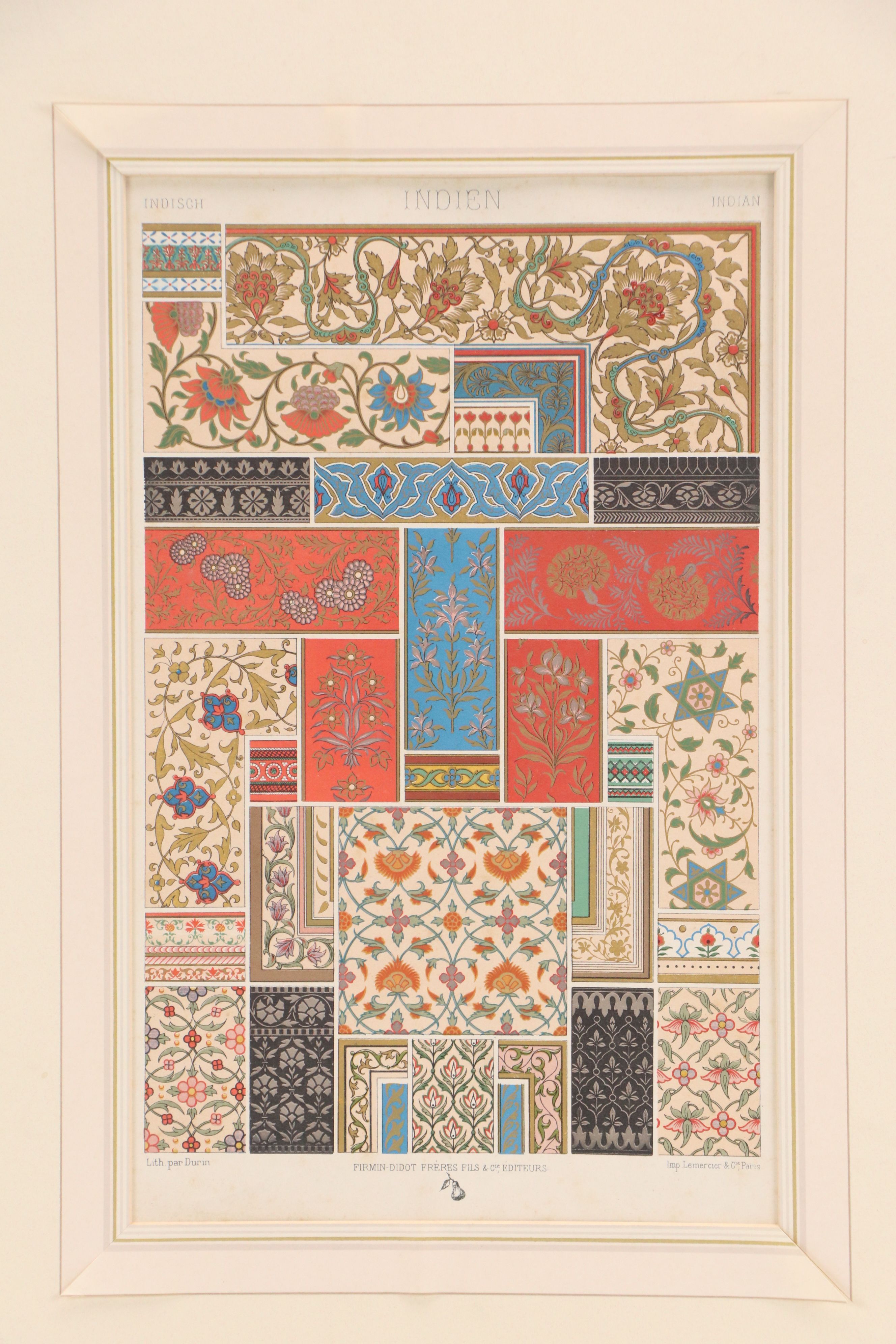 Albert Racinet Lithographs "Indien" Pattern Studies, 1869-1873